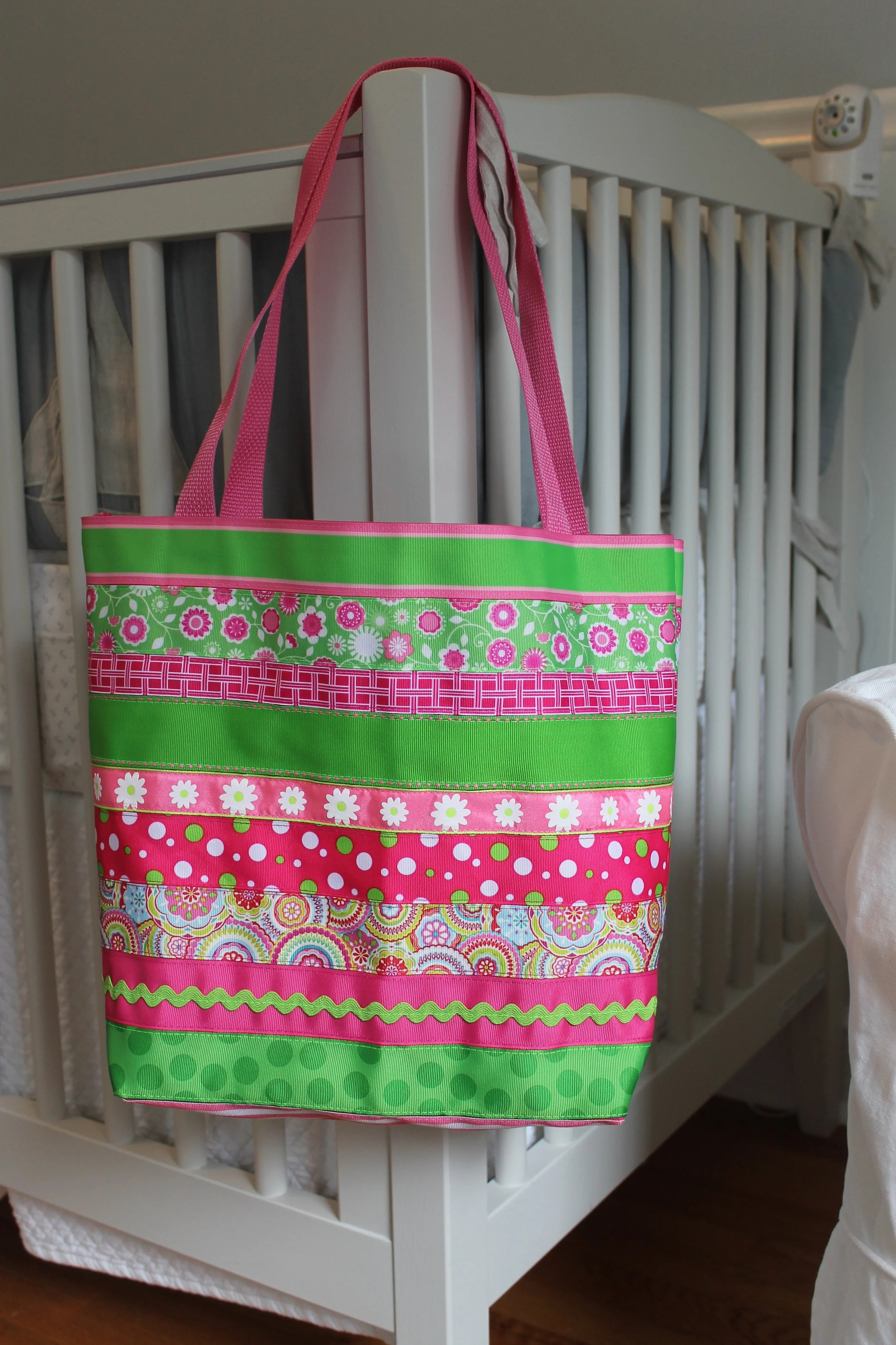Pink and Green Baby Bag