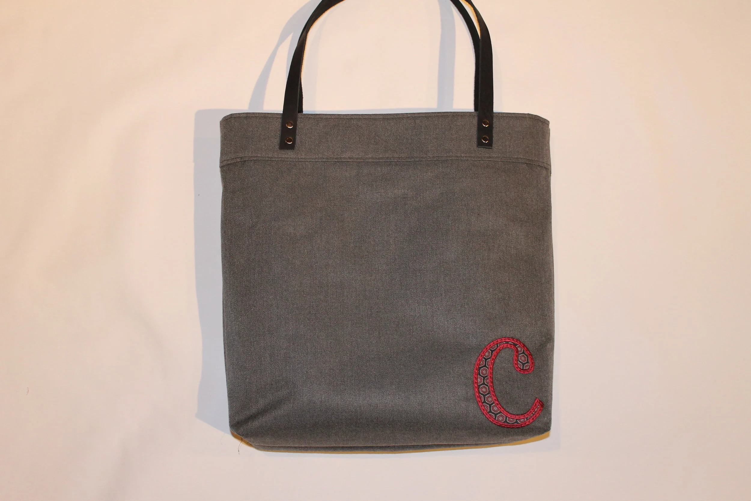 Grey Wool Tote