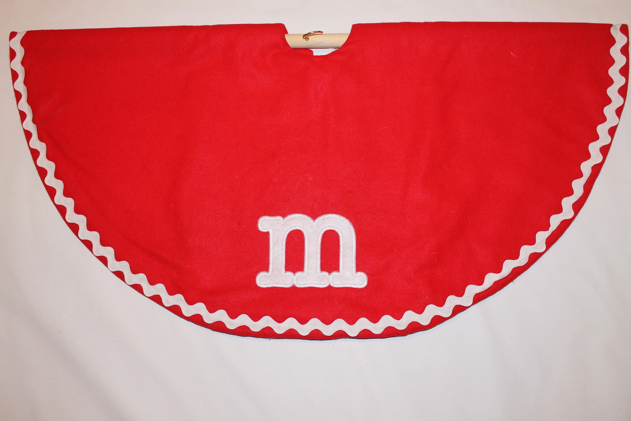 Red "M" Christmas Tree Skirt
