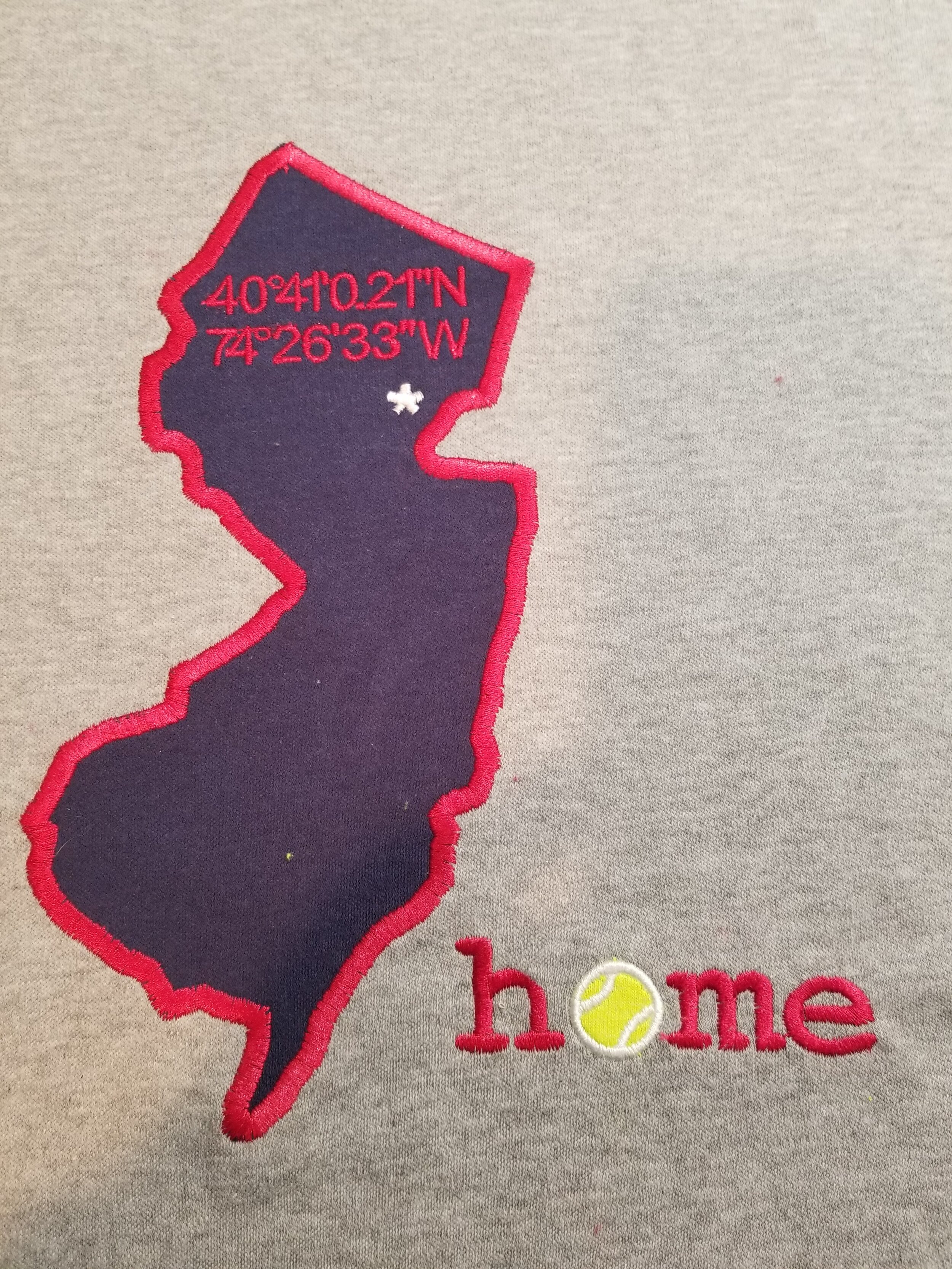 Blue NJ "Home" Pillow