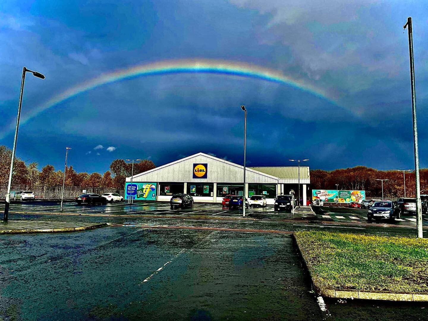 I call this piece &lsquo;Rainbow Over Lidl&rsquo;