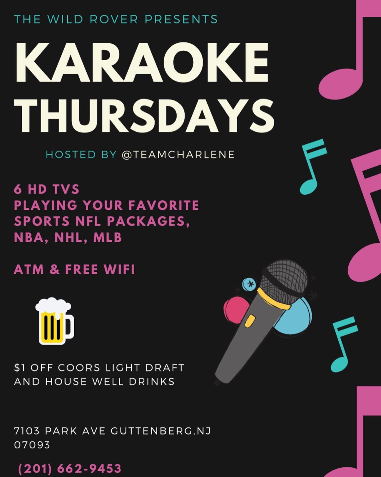🎙🎶Karaoke Thursdays @ 10pm🍻$1 off coors light draft and house well drinks‼️✨Hosted by @teamcharlene