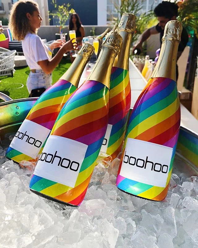Our creative team had a blast helping @boohoo celebrate love and acceptance for all this past week for #gaypride 🏳️&zwj;🌈🍾🥂