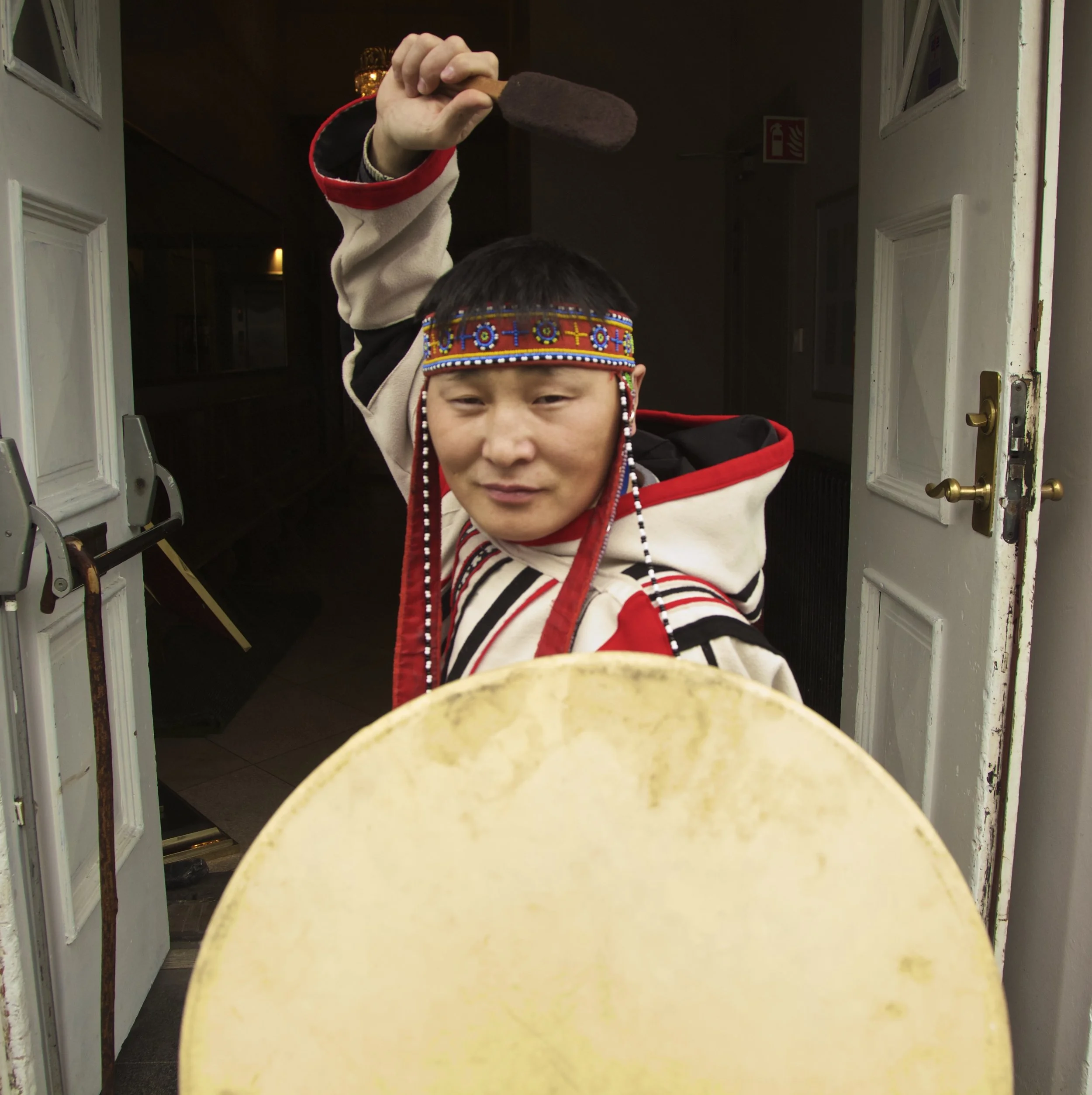 Artist Alexei Chunanchar, Nganasan, in Reykjavik, 2015. photo Christopher Porter