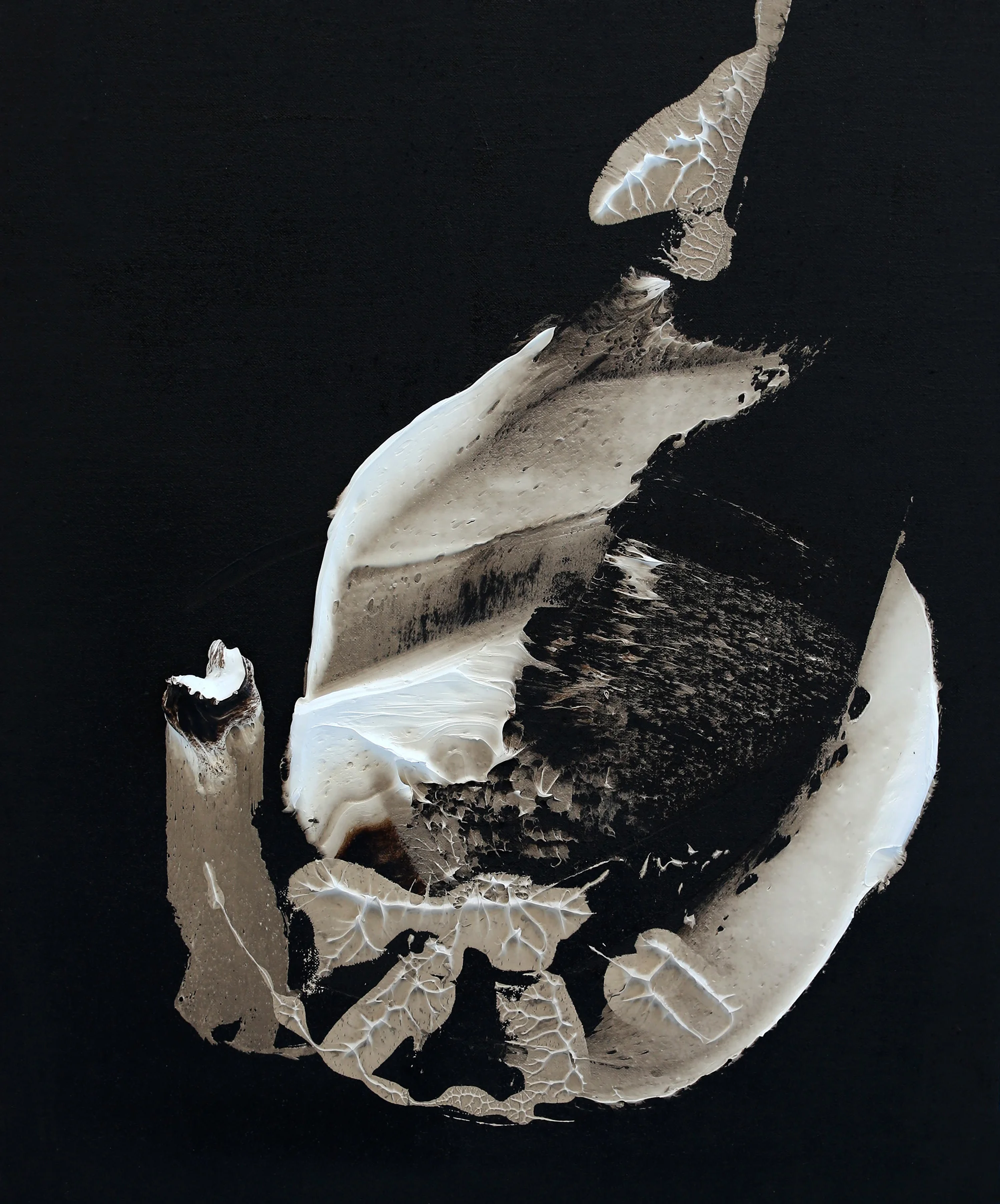 Vigilance Was Required , 2017 oil and tar on linen 24 x 20 inches