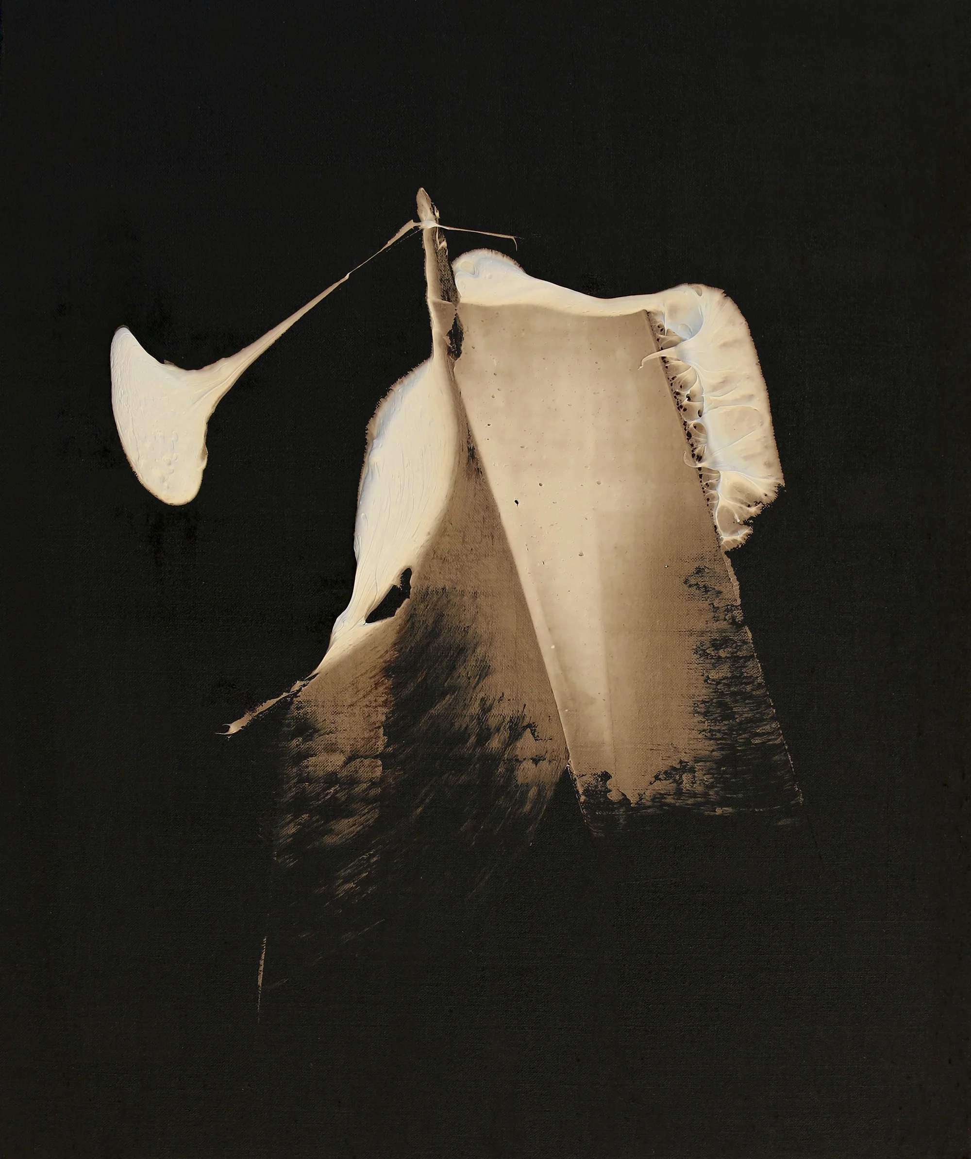 Unheard but Never Lost , 2017 oil and tar on linen 24 x 20 inches