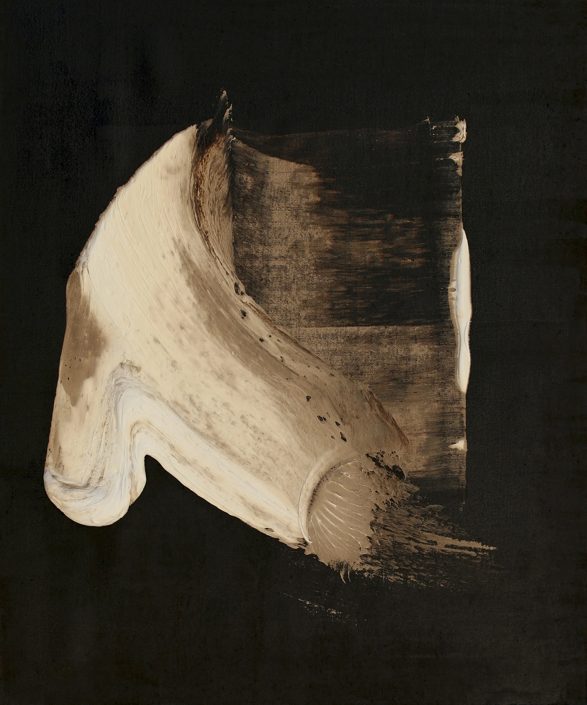 Healing All Errors , 2017 oil and tar on linen 24 x 20 inches