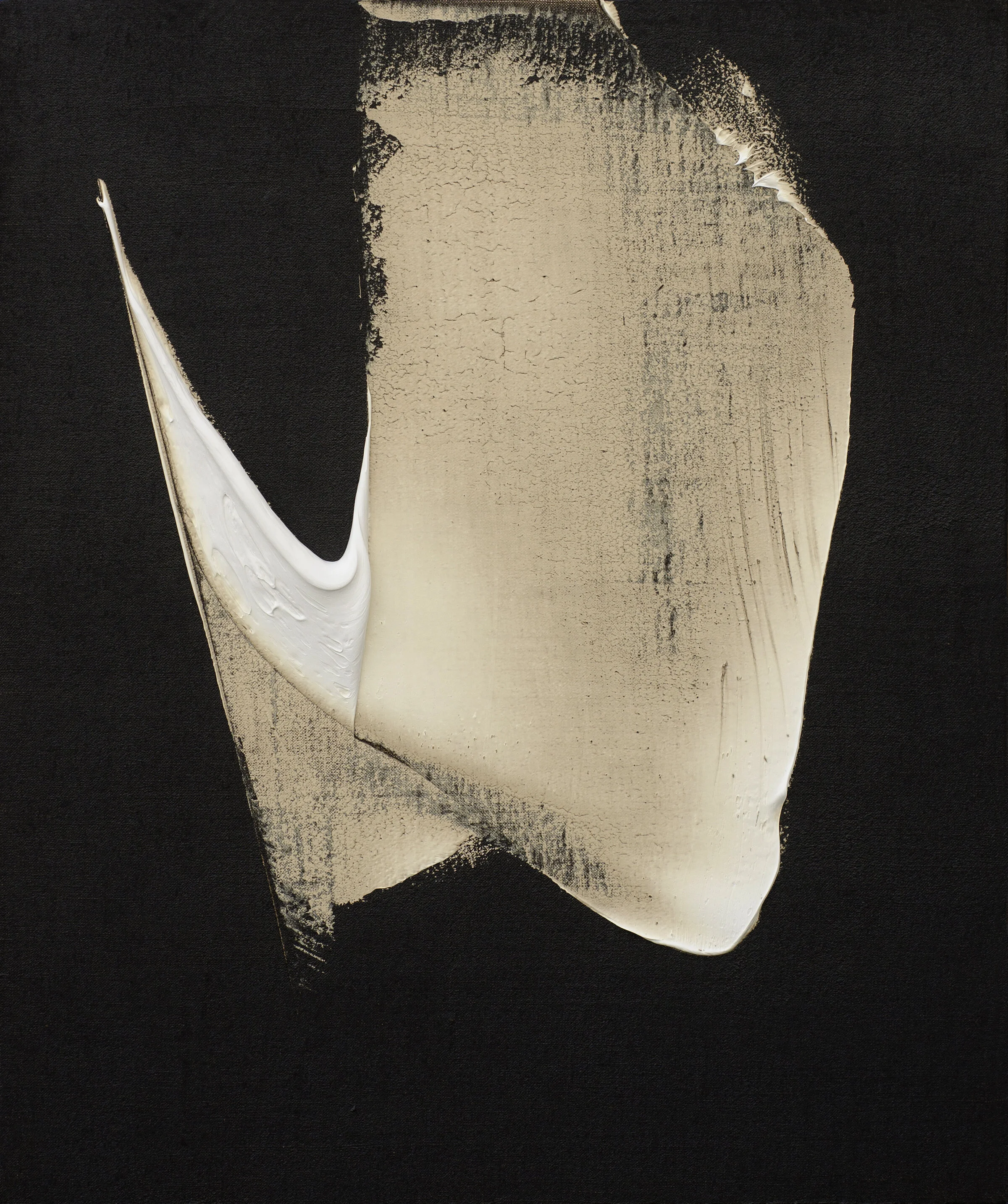 Holly Perception, oil & tar on linen, 24"x20" 2019