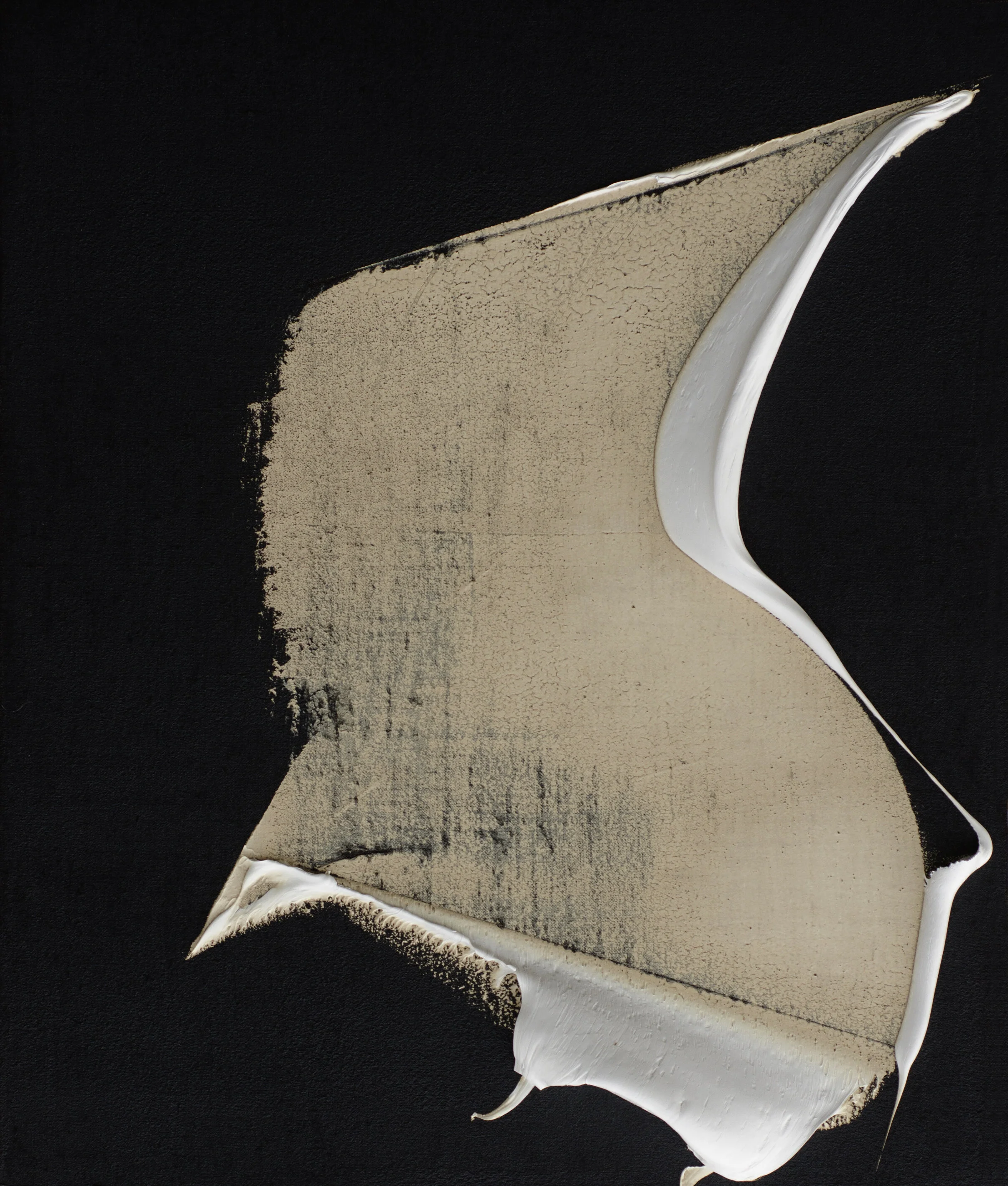 Part of Them, oil & tar on linen, 24"x20" 2019
