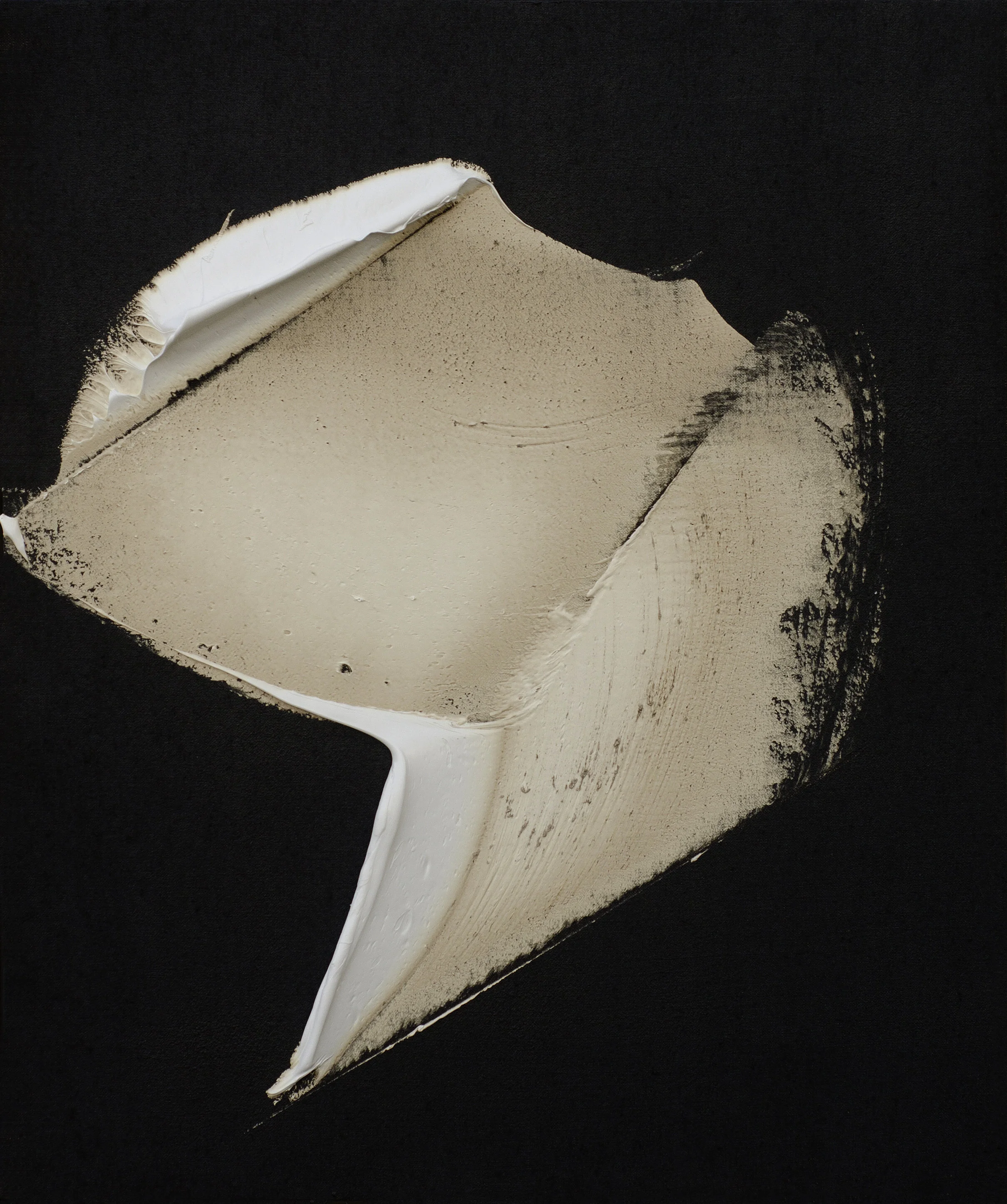 Part As Whole, oil & tar on linen, 24"x20" 2019