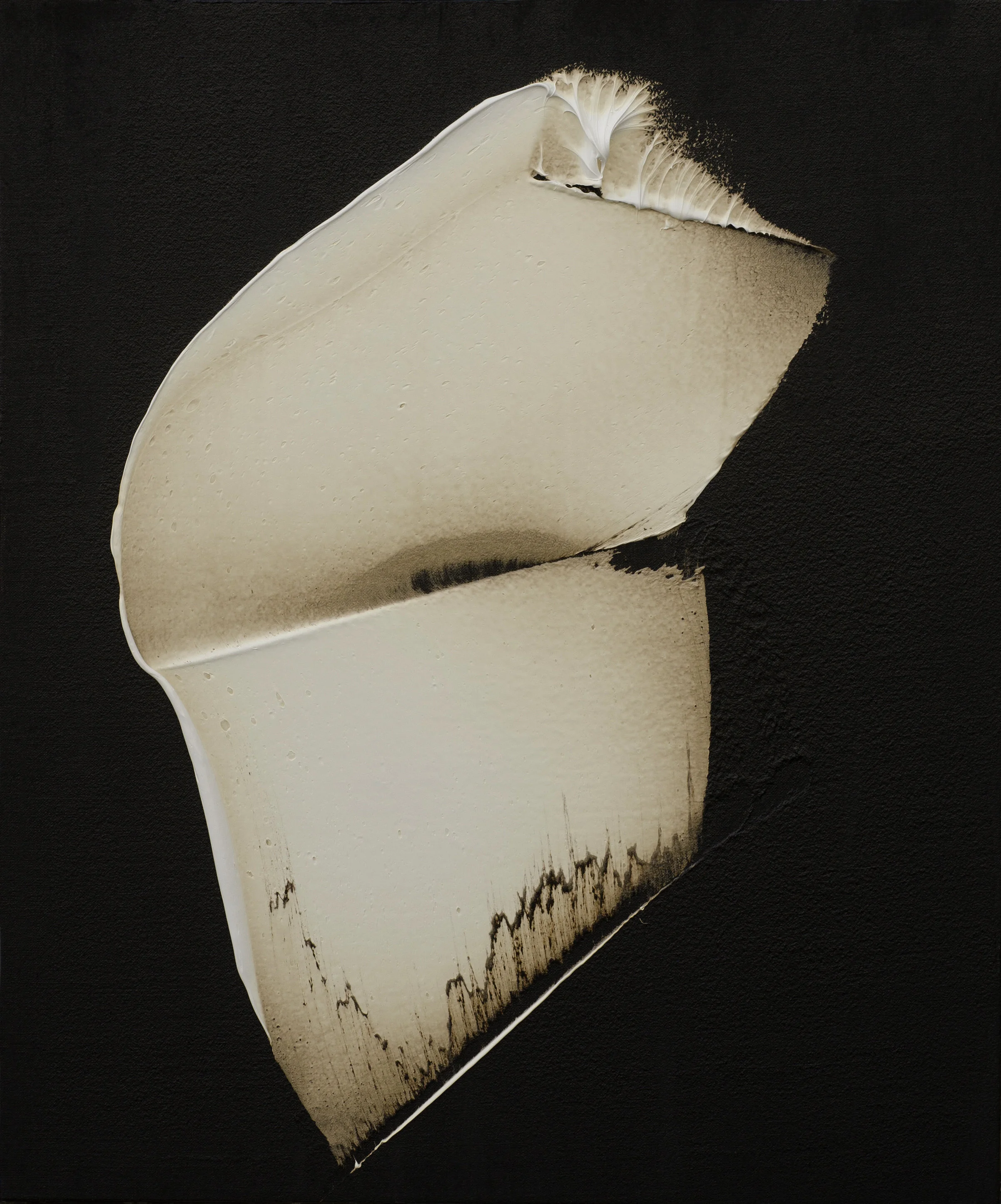 Released Together, oil & tar on linen, 24"x20" 2019
