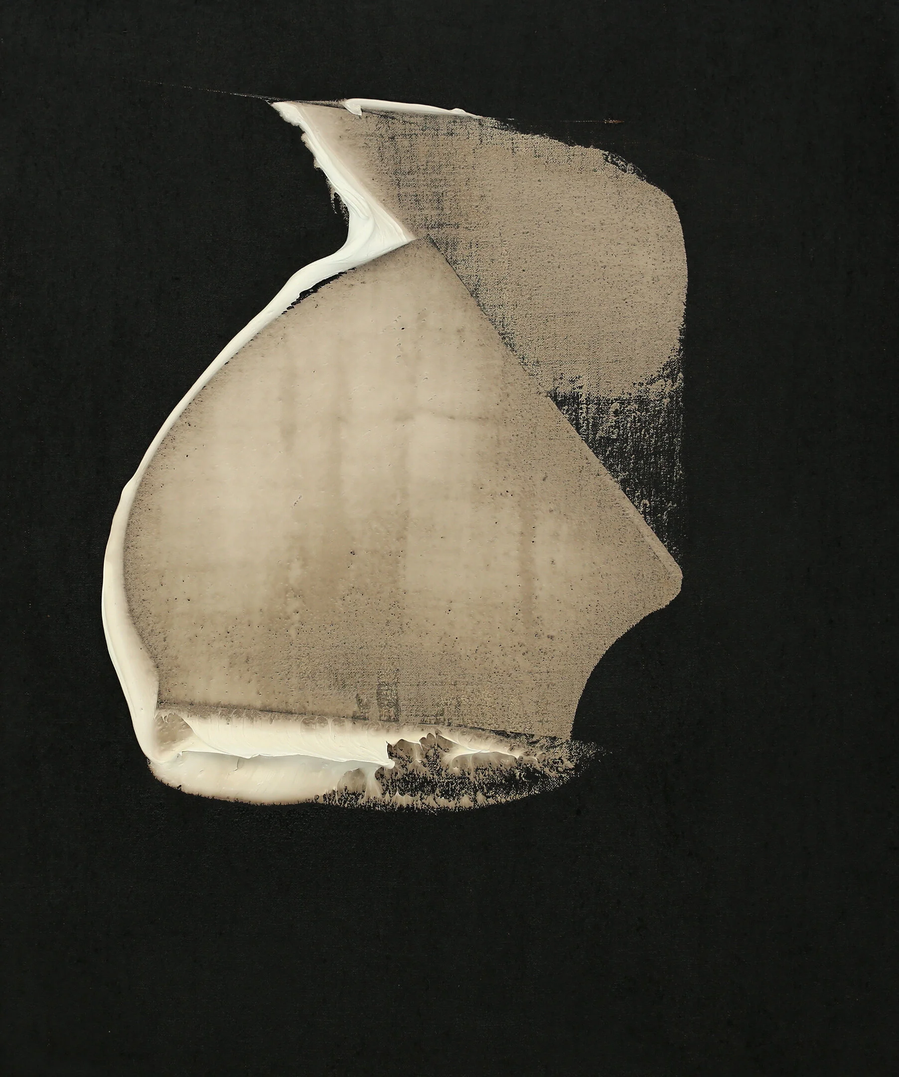 Lesson 177, oil & tar on linen 24"x20" 2019