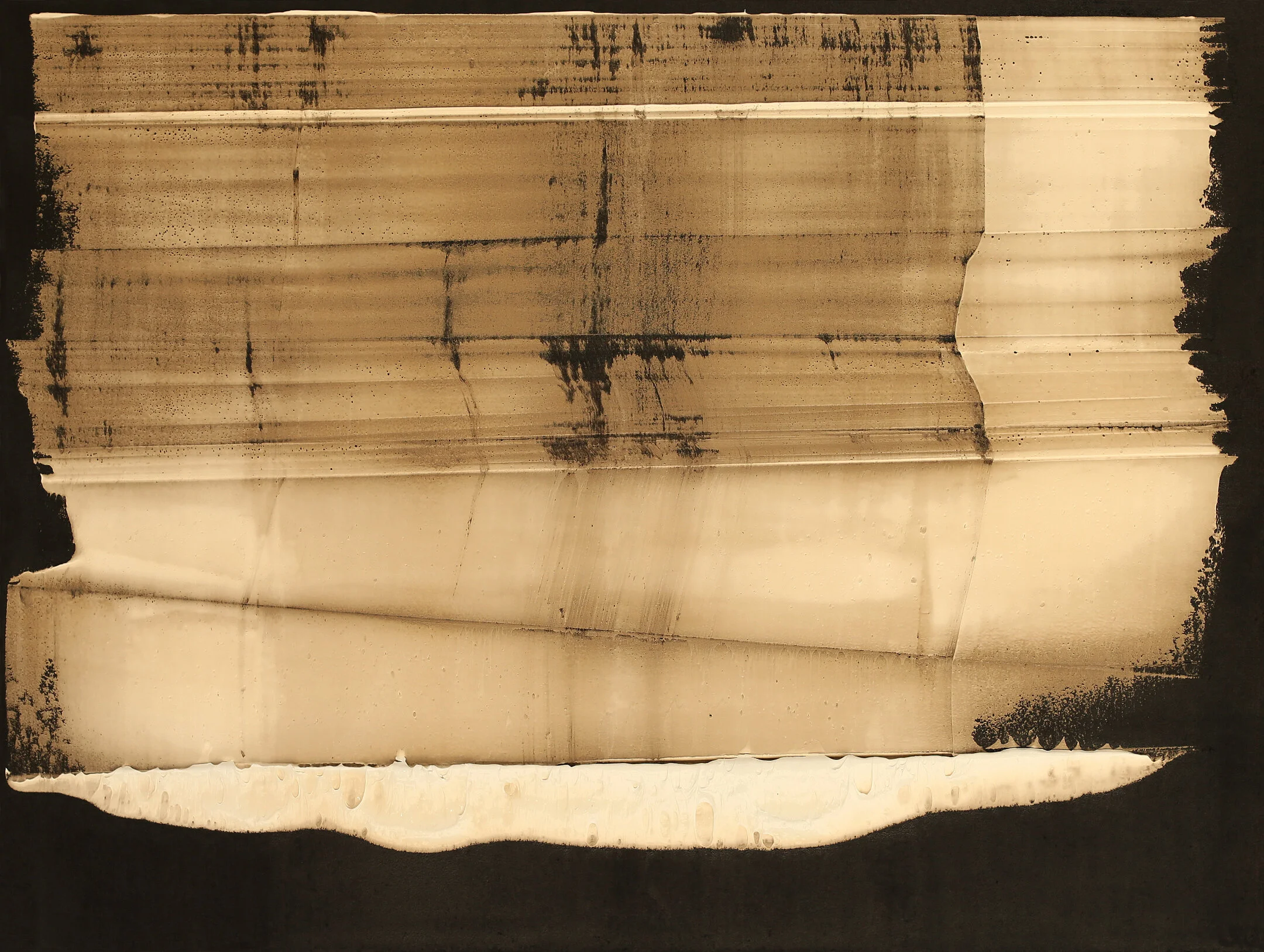 Lesson 178, oil & tar on linen, 36"x48", 2019