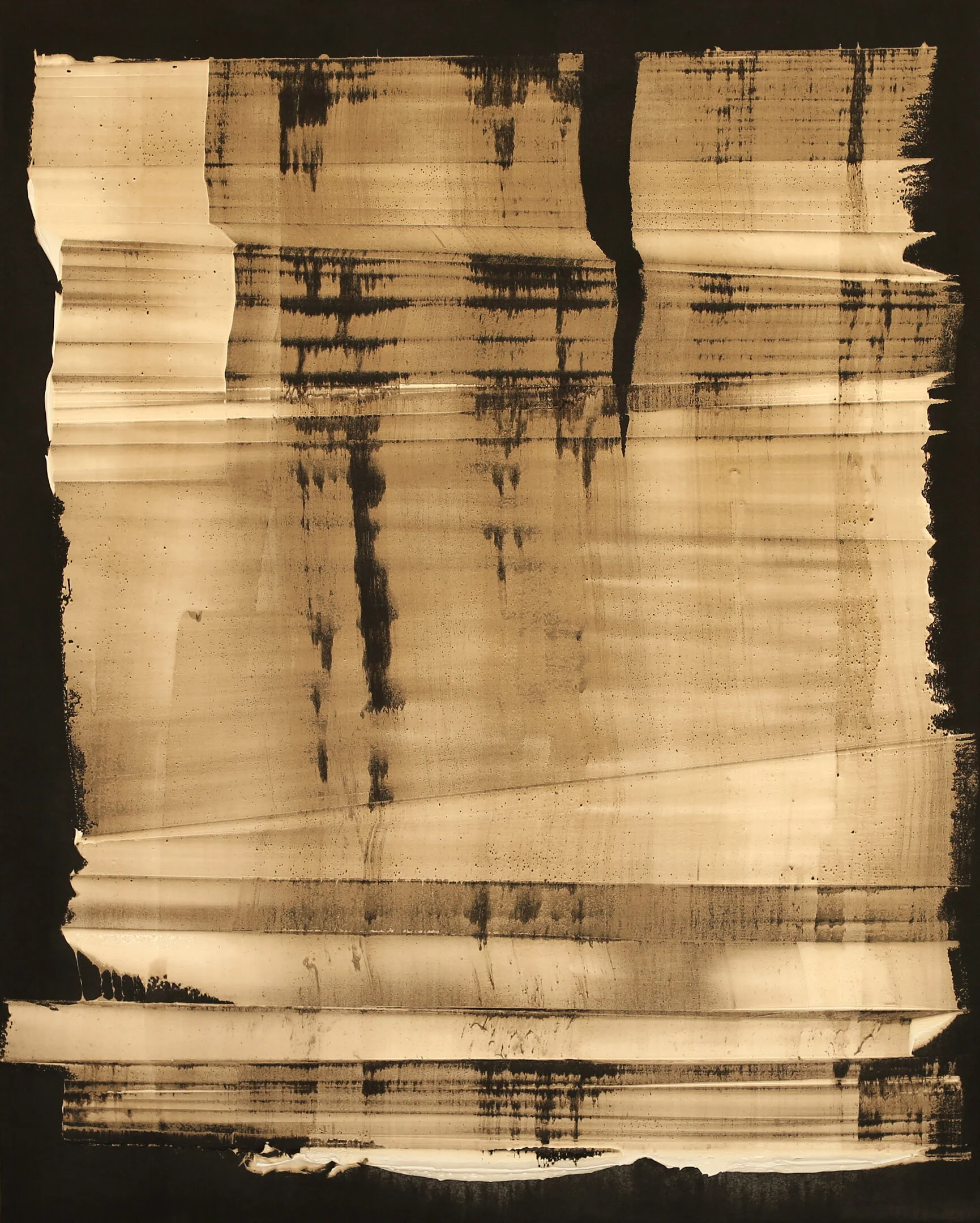 Lesson 181, oil & tar on linen, 60"x48", 2019