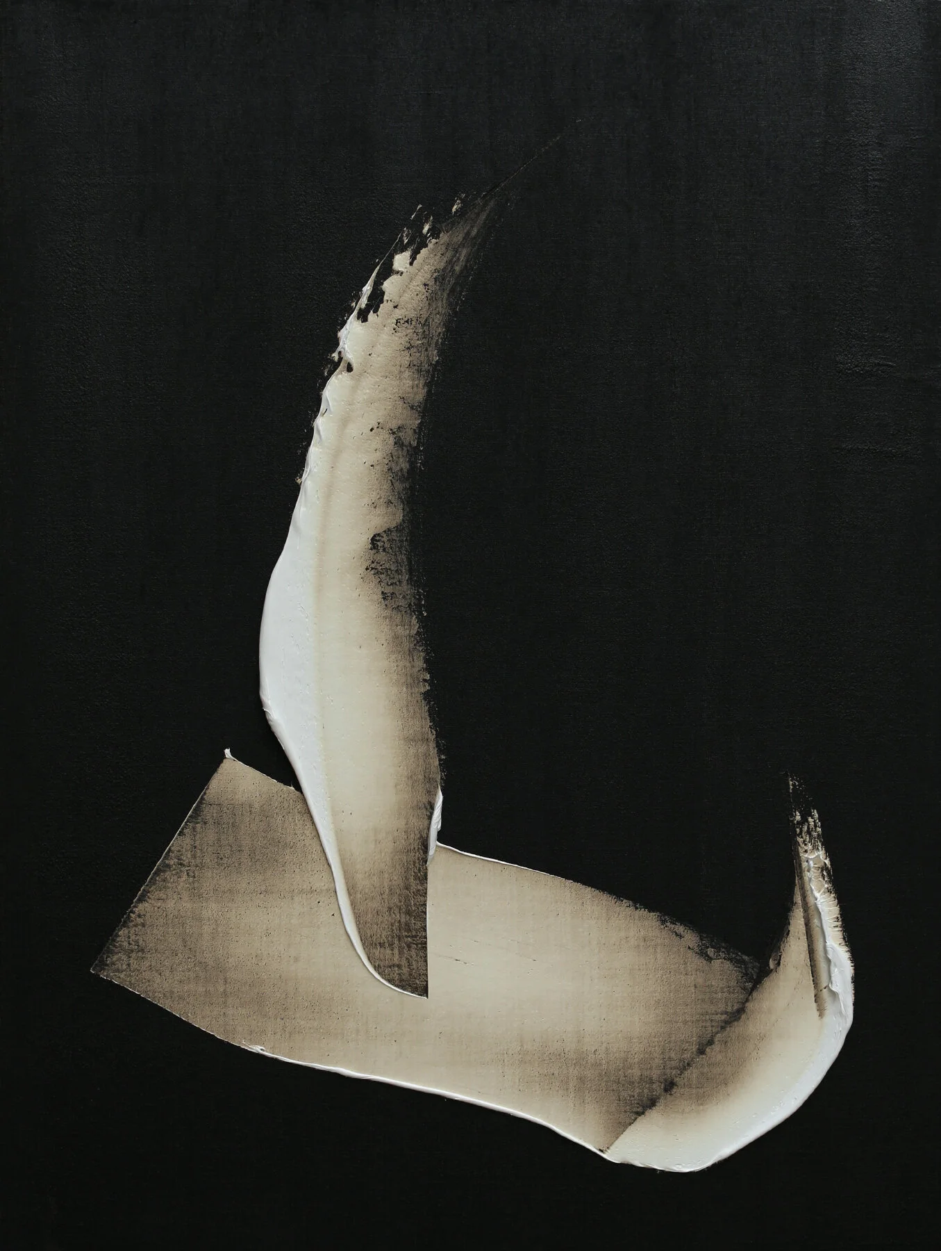 Each To The Other, oil & tar on linen, 30"x40", 2018