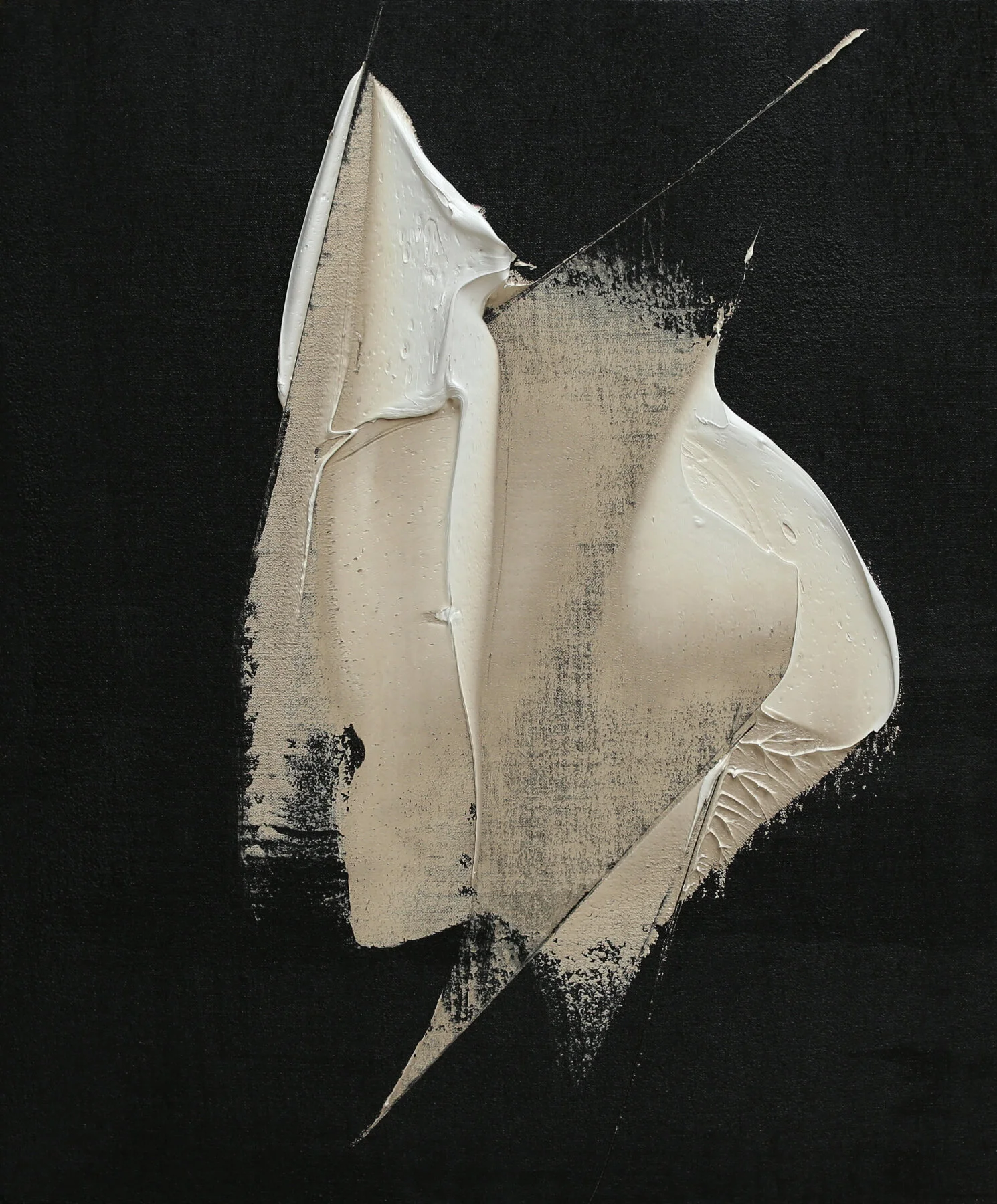 Done Through You, oil & tar on linen, 24"x20", 2018