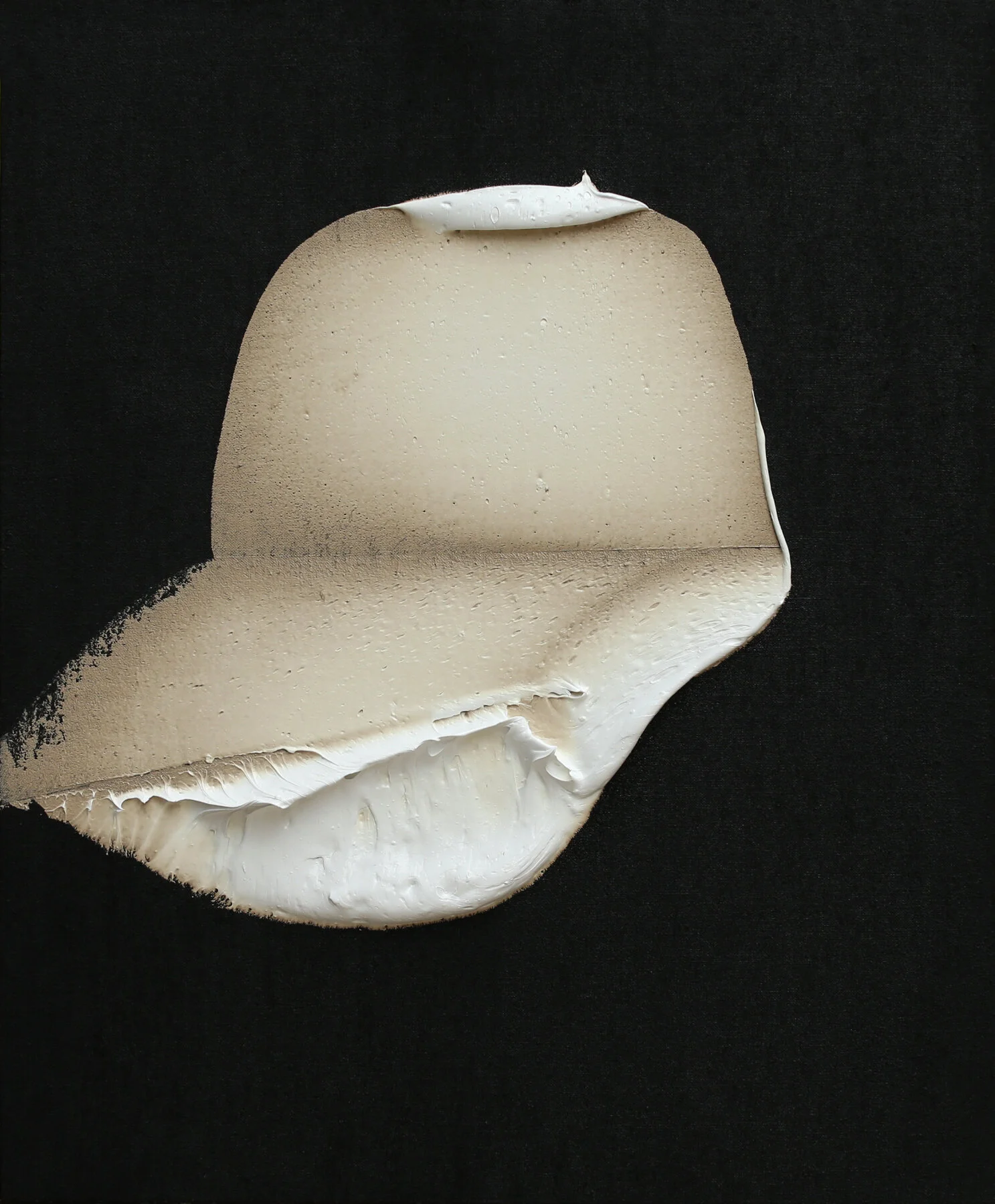 Nothing Lives In Secret, oil & tar on linen, 24"x20", 2018