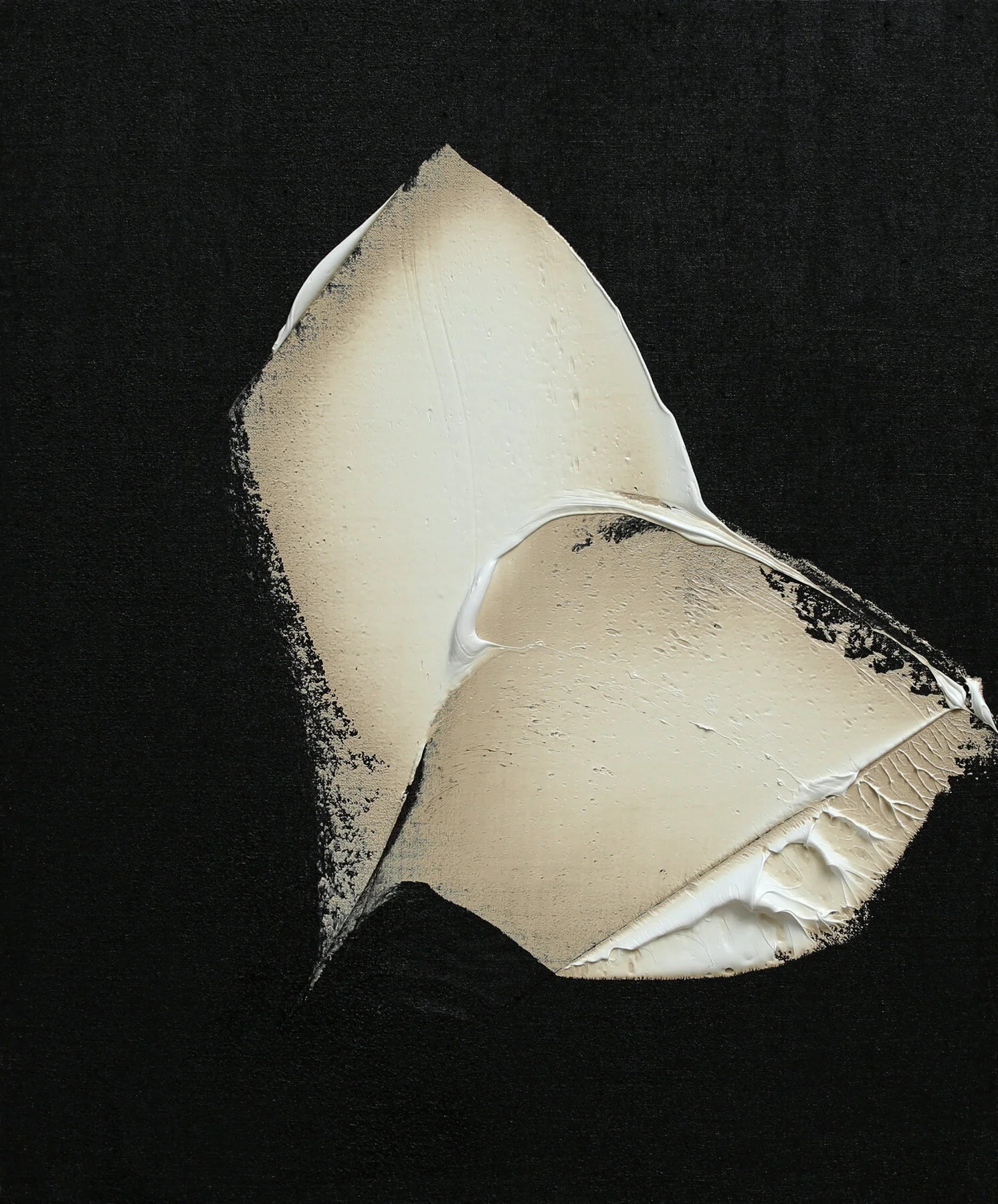 Selfhood, oil & tar on linen, 24"x20", 2018