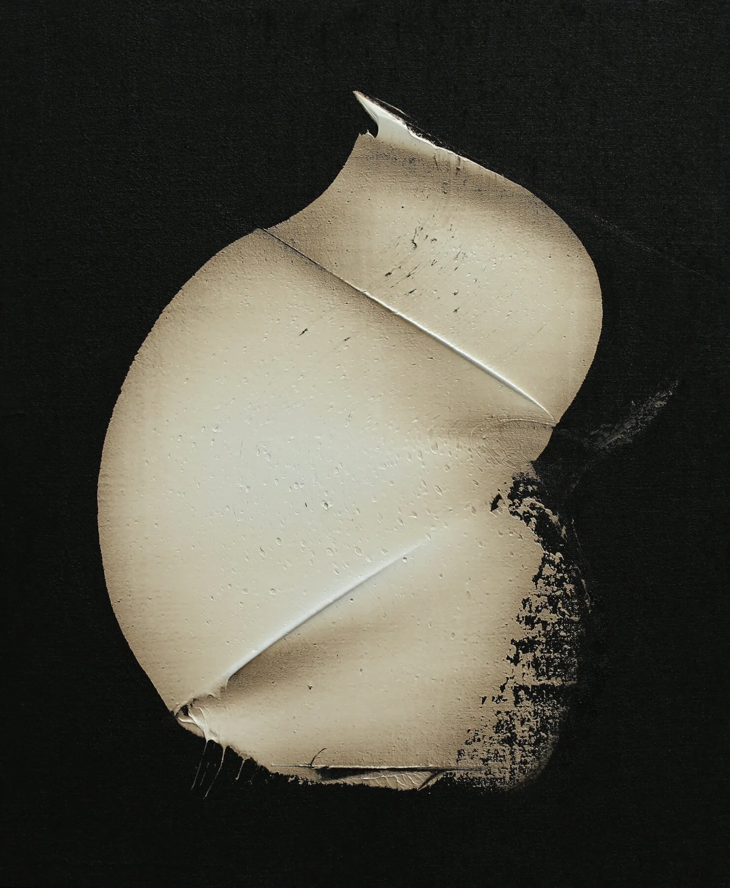 Through You, oil & tar on linen, 24"x20", 2018