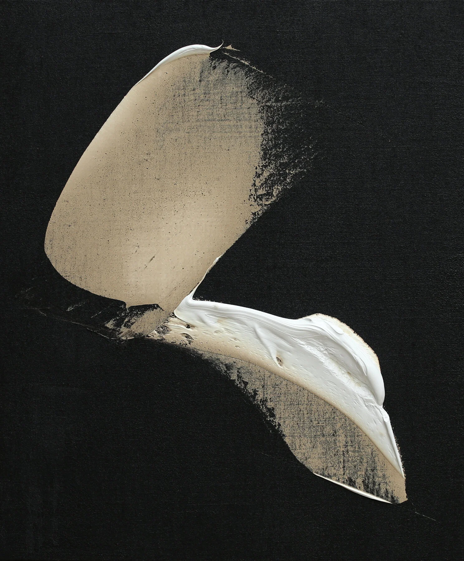 With All Its Might, oil & tar on linen, 24"x20", 2018