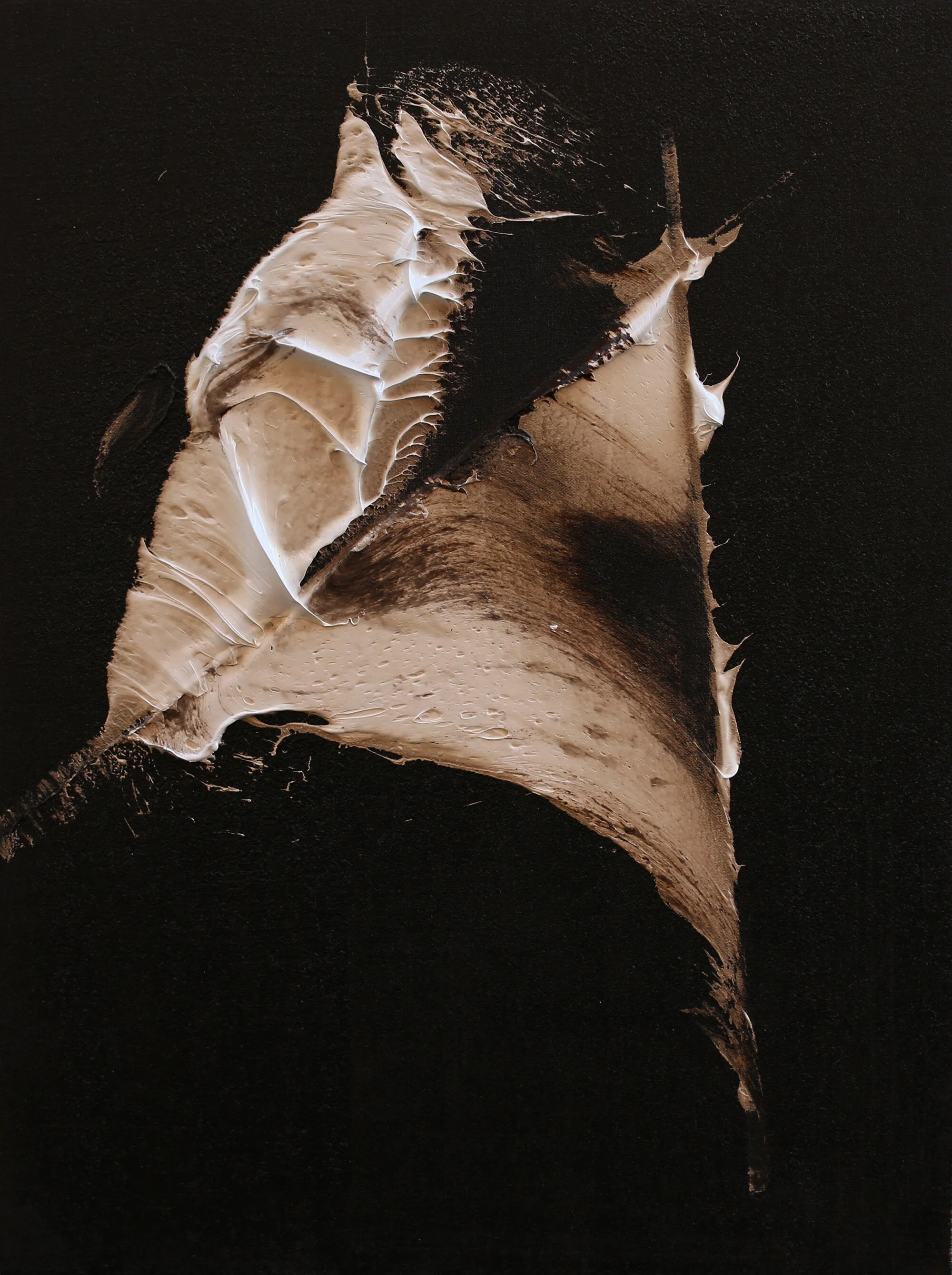 The Light You Bring, oil and tar on linen, 24"x18", 2016
