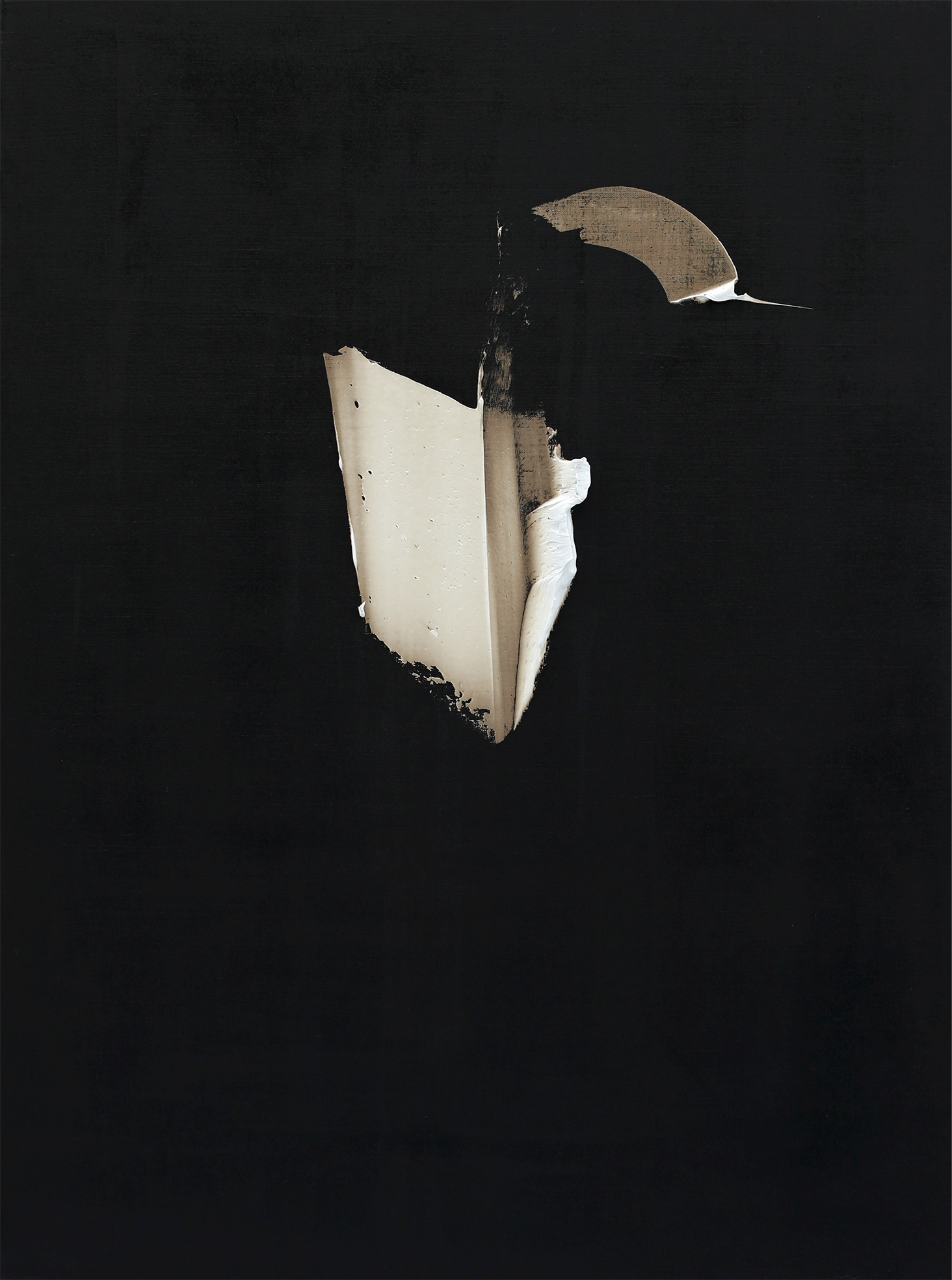 Our United Will, oil and tar on linen, 40"x30", 2017