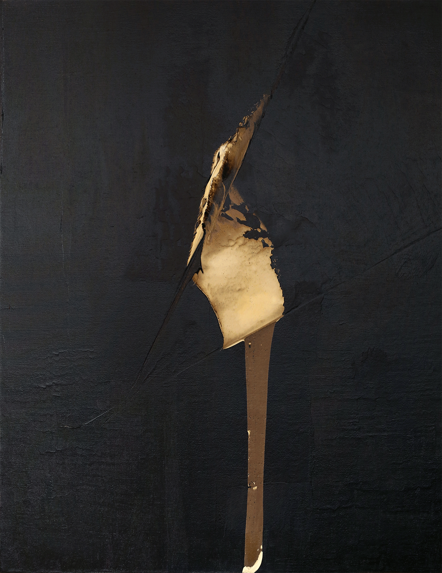The Transition, oil and tar on canvas, 48"x38", 2015