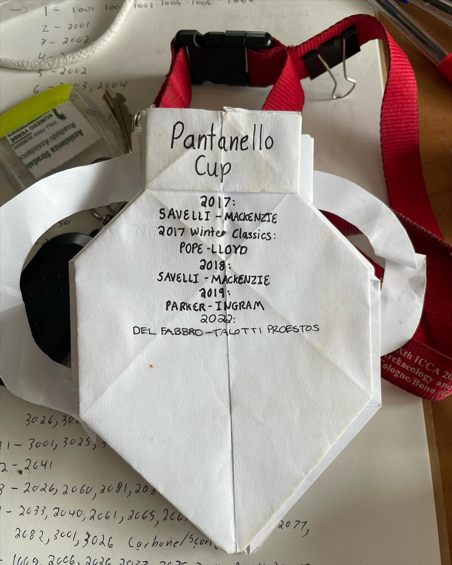 Of all the special finds recovered on the excavation, this one is the most special. The esteemed Pantanello Cup is the trophy of the scopa card tournament held at the end of the season (and sometimes in winter). Congratulations to all past winners an