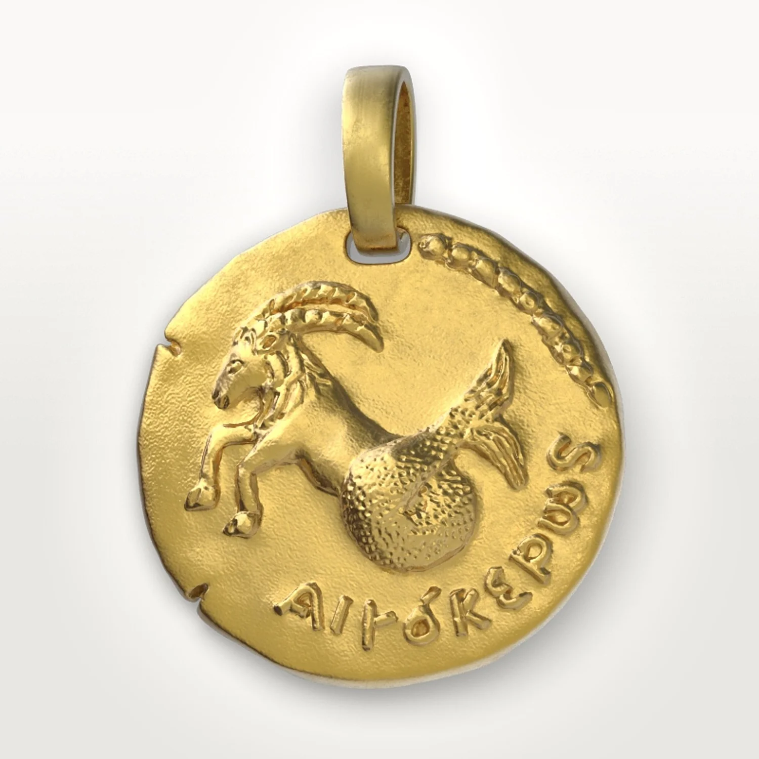 Ciondolo Segno Zodiacale Sagoma in Oro Bianco 18kt Capricorno Maiocchi Milano - Maiocchi