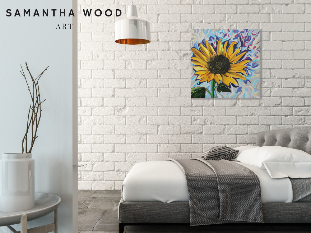 Sunflower over bed.png