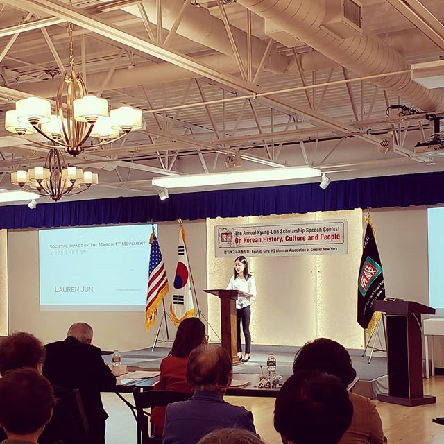 Lauren &quot;Societal Impacts of the March 1st Movement&quot; #scholarship #kscholarship #31운동100주년 #highschool #speechcompetition