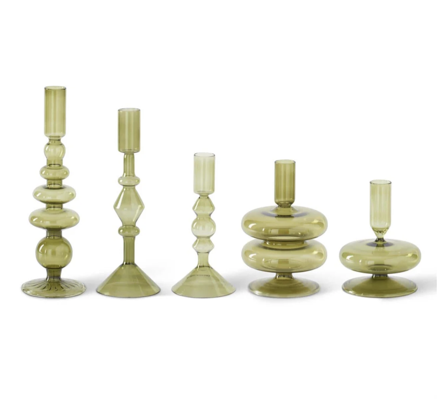 GREEN GLASS CANDLEHOLDER Maison, Inc. Holiday Gifts