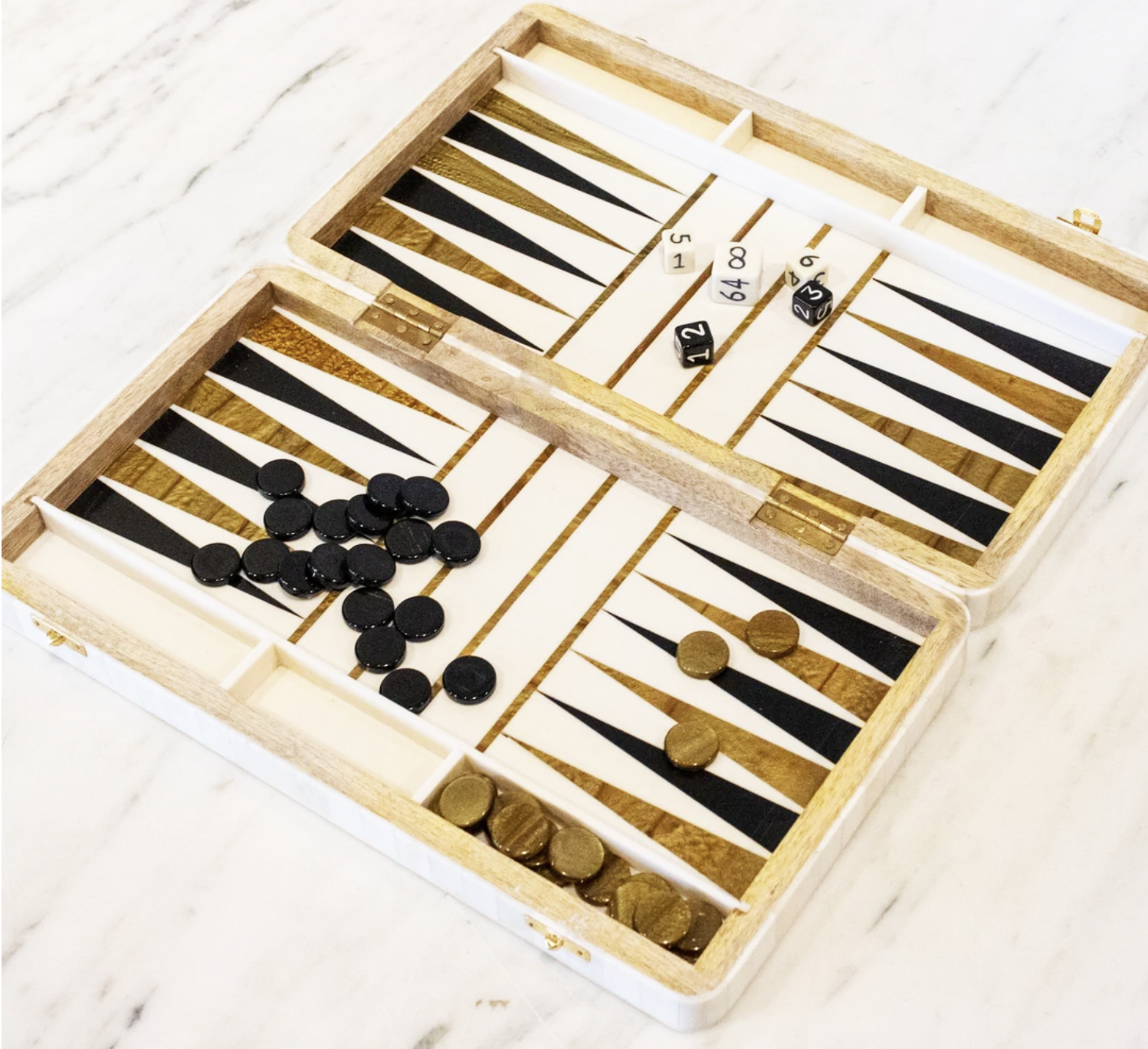 BONE BACKGAMMON SET Maison, Inc. Holiday Gifts