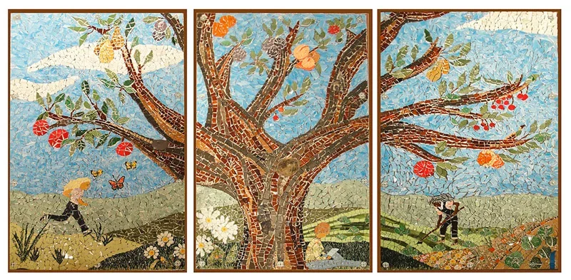 Luther Burbank School, Garden of the Mind mural