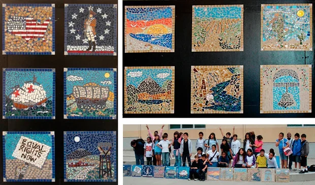 Alvarado Elementary, “California” and “American History” panels