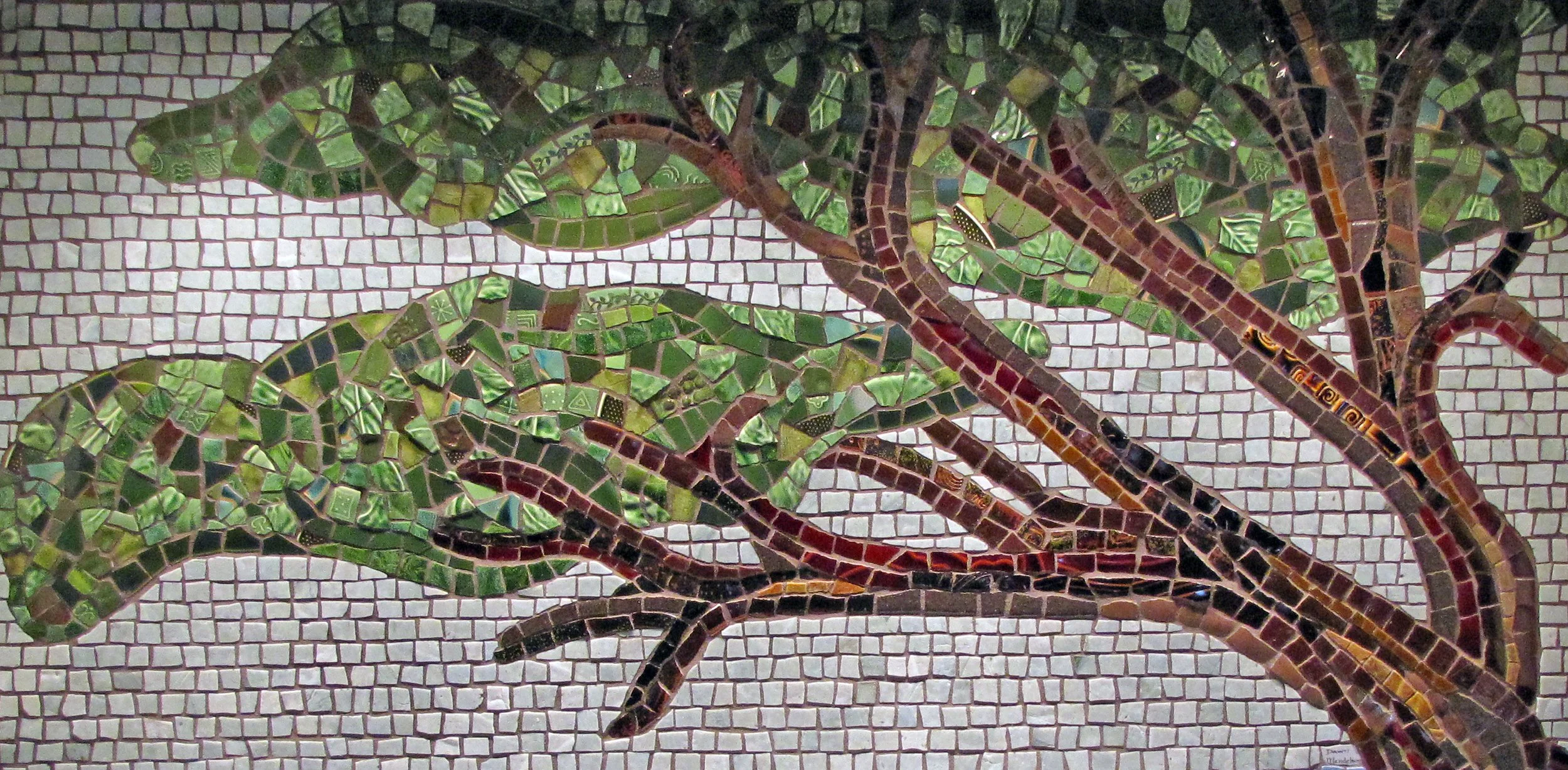 Pique Assiette Mosaic Tree Workshop at Creative Arts Group in Sierra Madre
