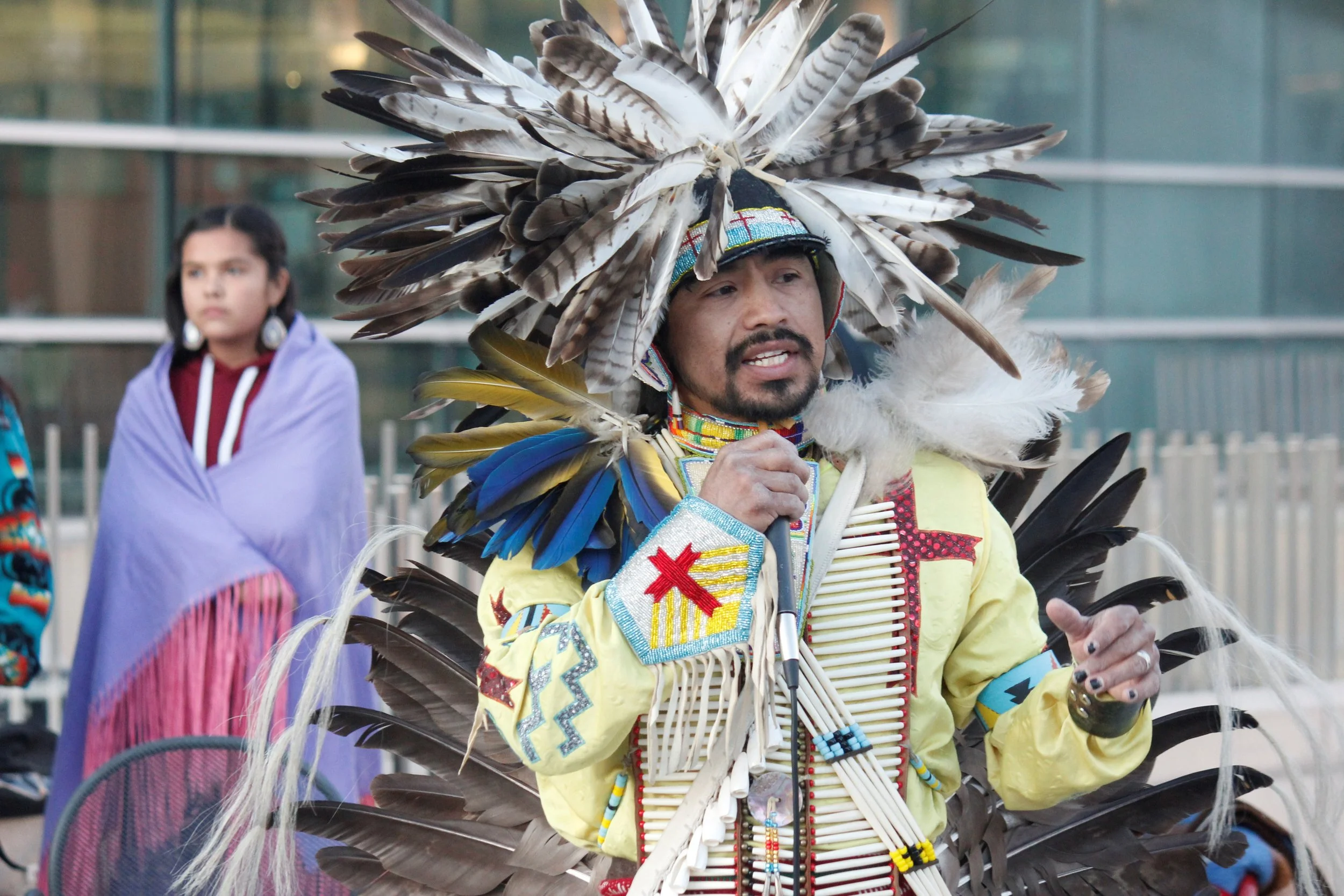 Carl Moore speaks at Salt Lake City's first Indigenous Peoples' Day. October 9th 2017