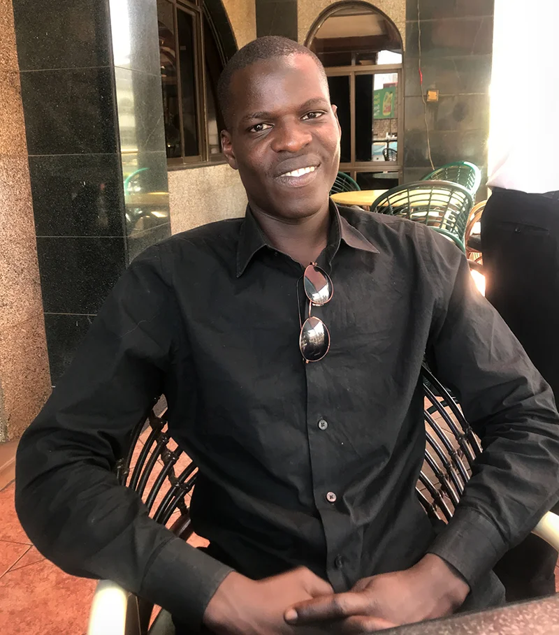 Phillip Degol, nurse and member of Frontline Wellness United, Nairobi, Kenya. Feb. 10, 2018 photo by Frontline volunteer Emma Hall.