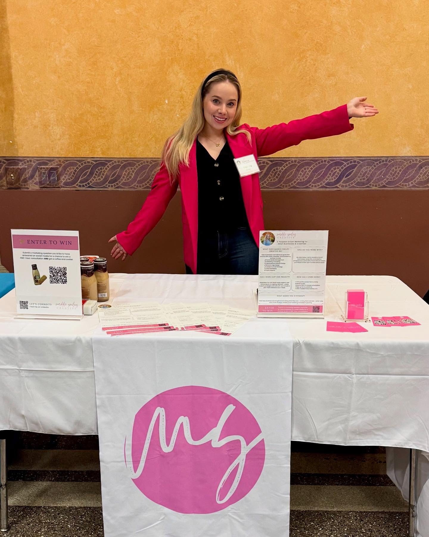 ✨ Today, I had the honor of joining 100+ incredible women at the Women in Leadership Forum with @givingchildrenhope &mdash; a beautiful celebration of women in business and leadership! I had the chance to share about Maddie Smiley Creative and connec