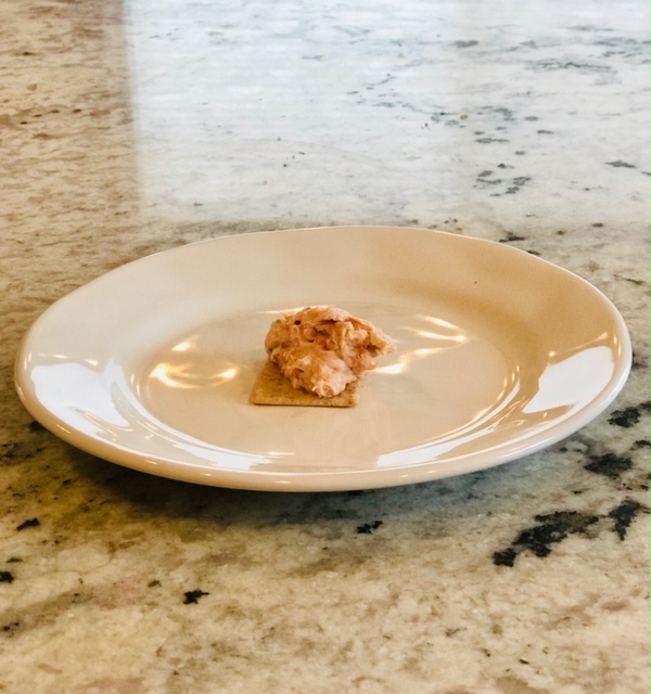 Smoked salmon pate. We found the flavor really came into its own after the ingredients had a chance to meld in the refrigerator overnight.