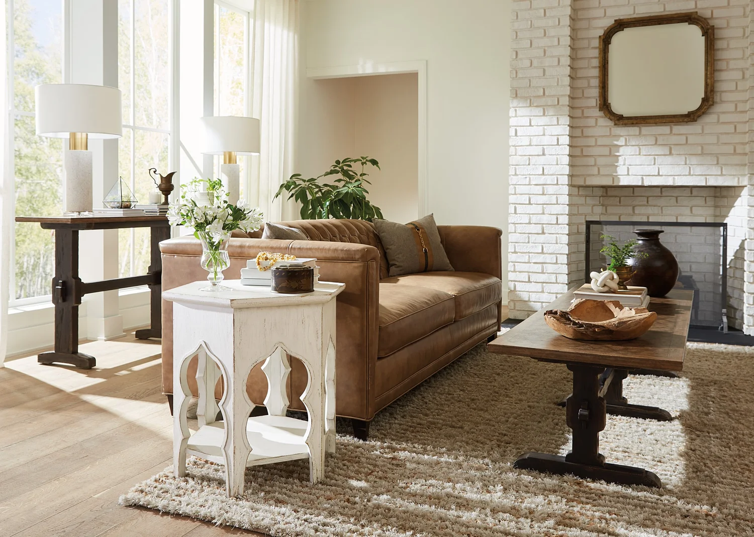 Americana Trestle Rectangle Cocktail Table — Miller's Home Furnishings