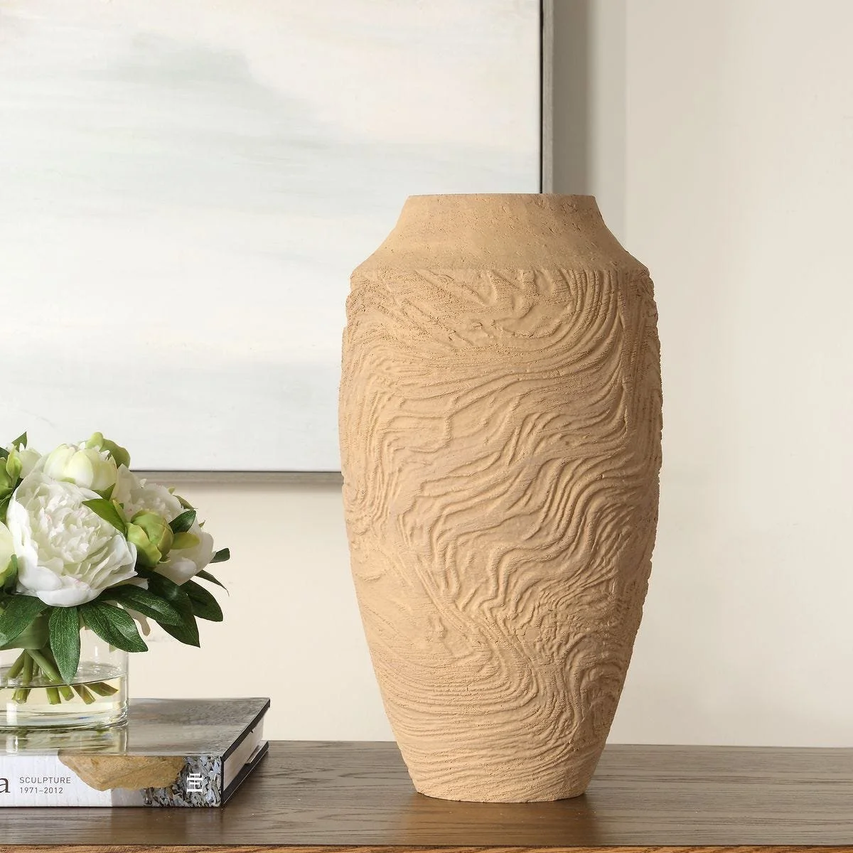Large Sandstone Flow Vase