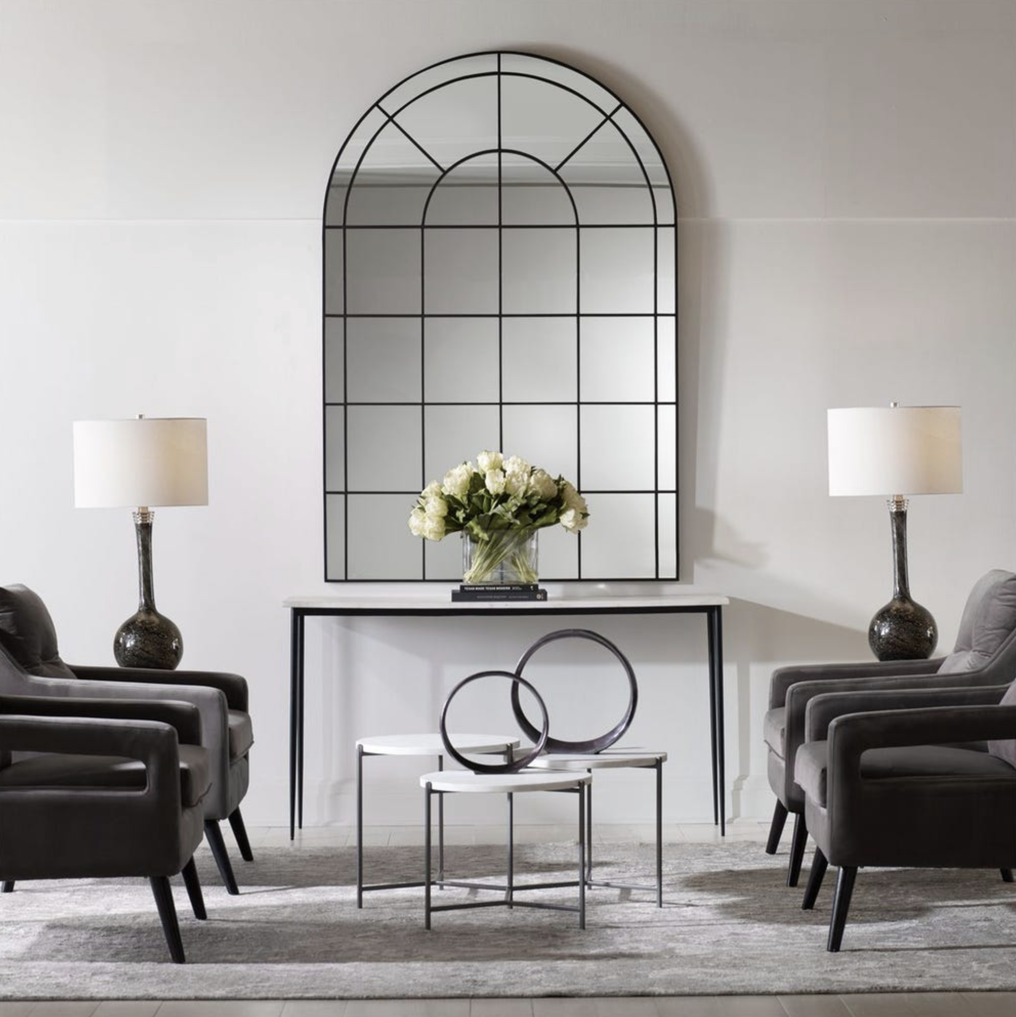 Black Grantola Arch Mirror