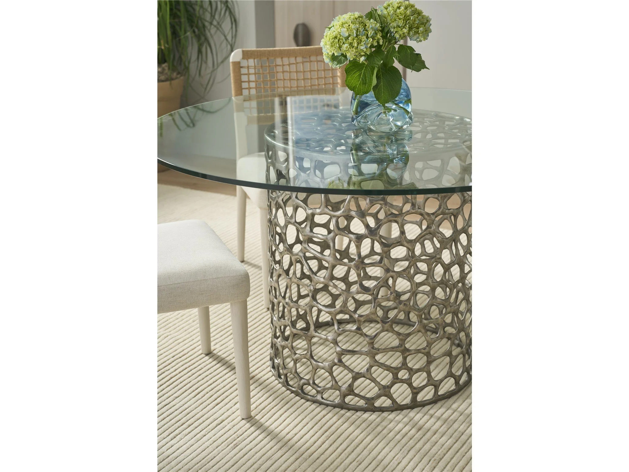 Antique Nickel Coral Dining Table