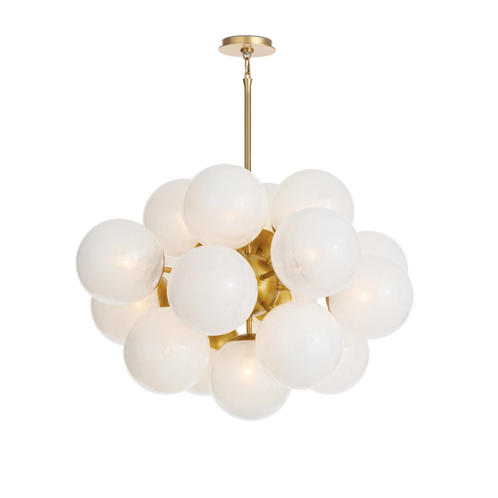 White Brass Shine Chandelier