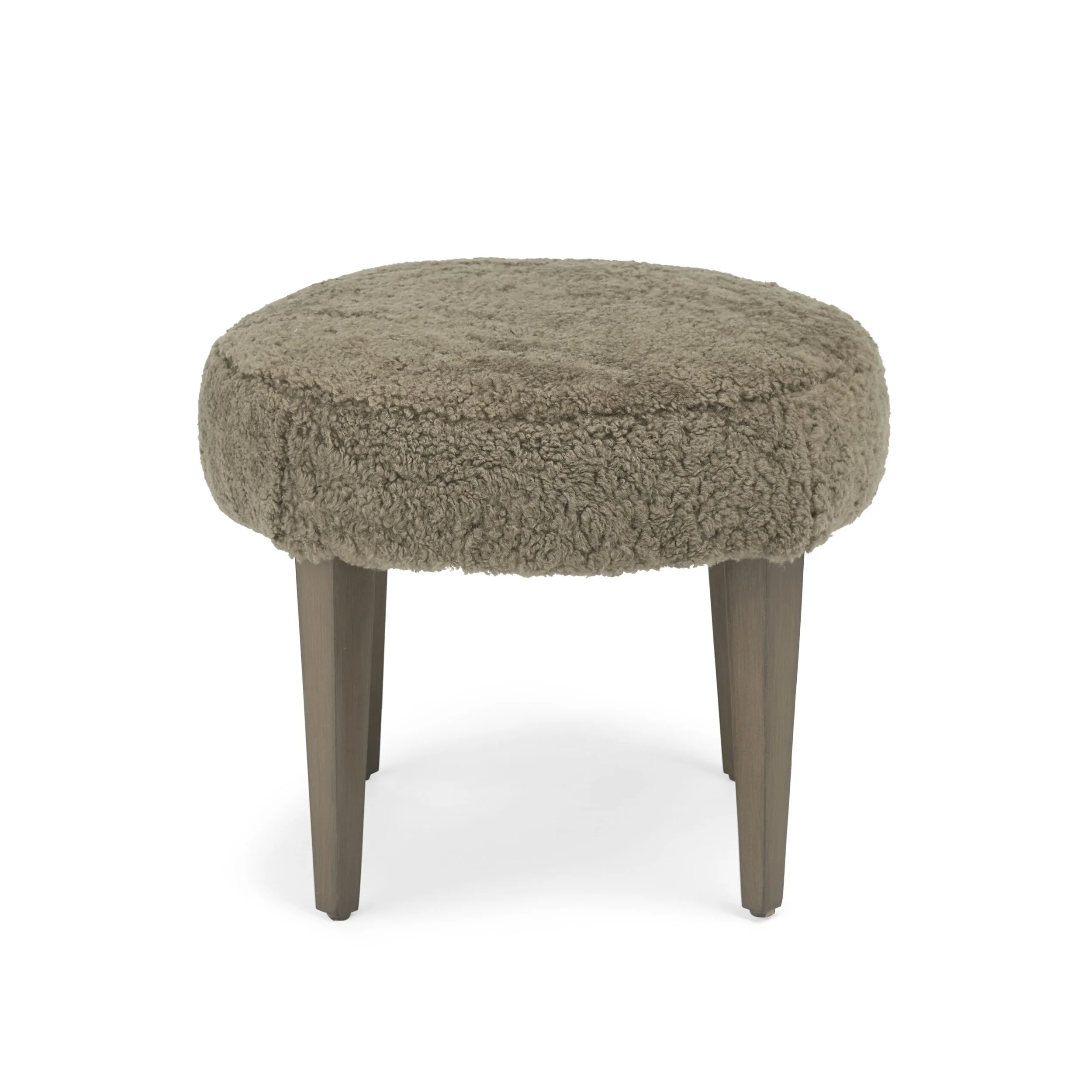 Customizable Custom Choices 22" Round Ottoman with Tapered Legs