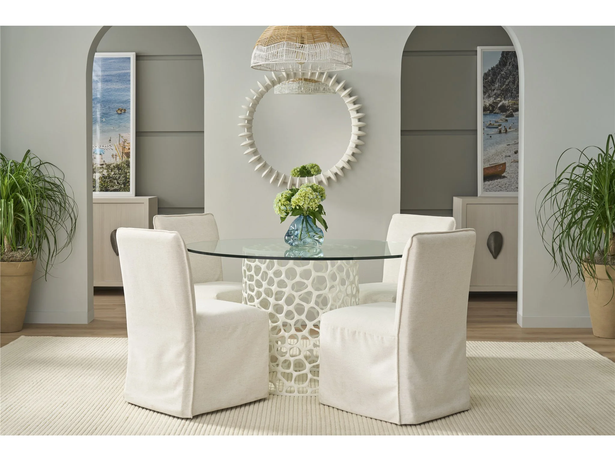 White Coral Dining Table
