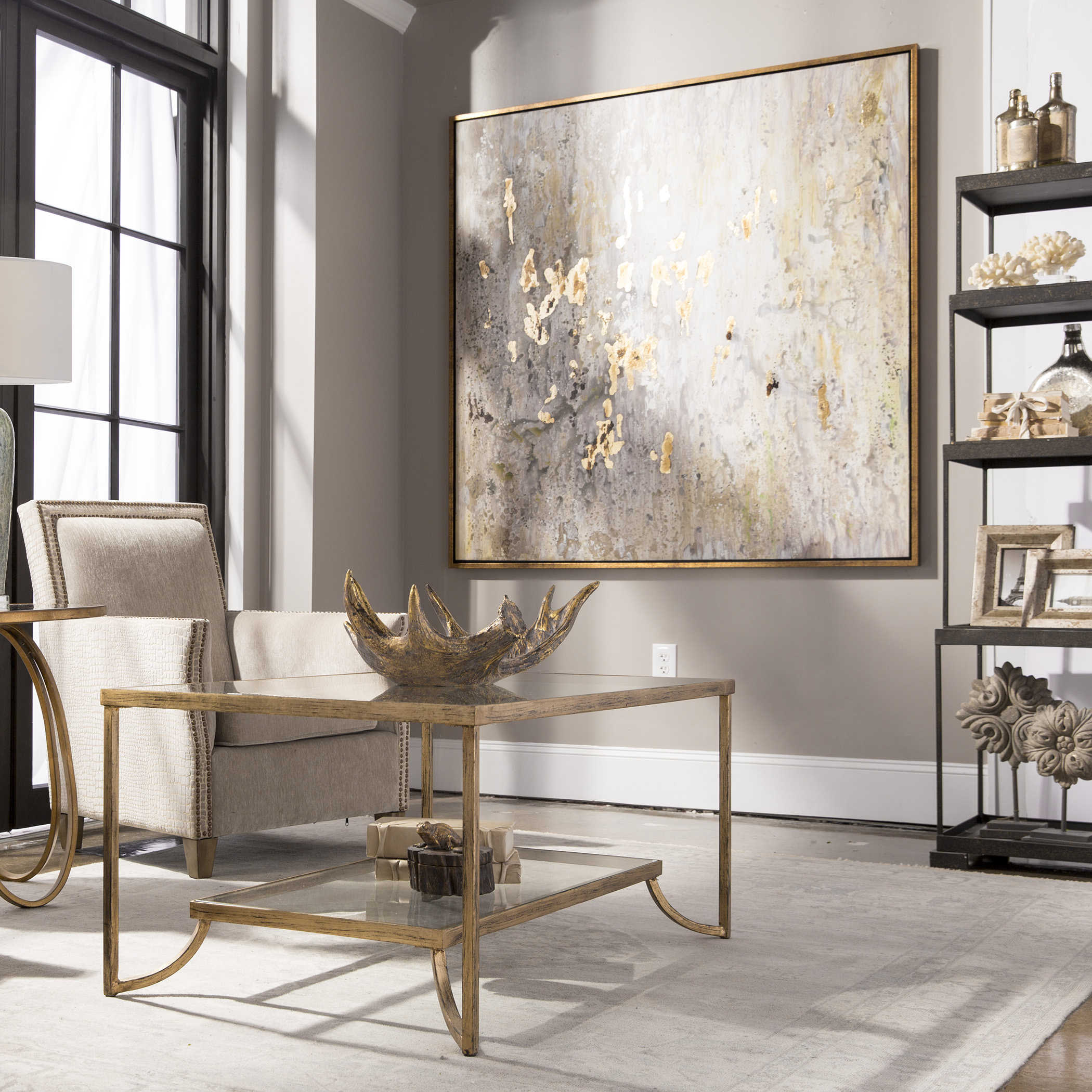 GOLDEN RAINDROPS HAND PAINTED CANVAS 3.jpg