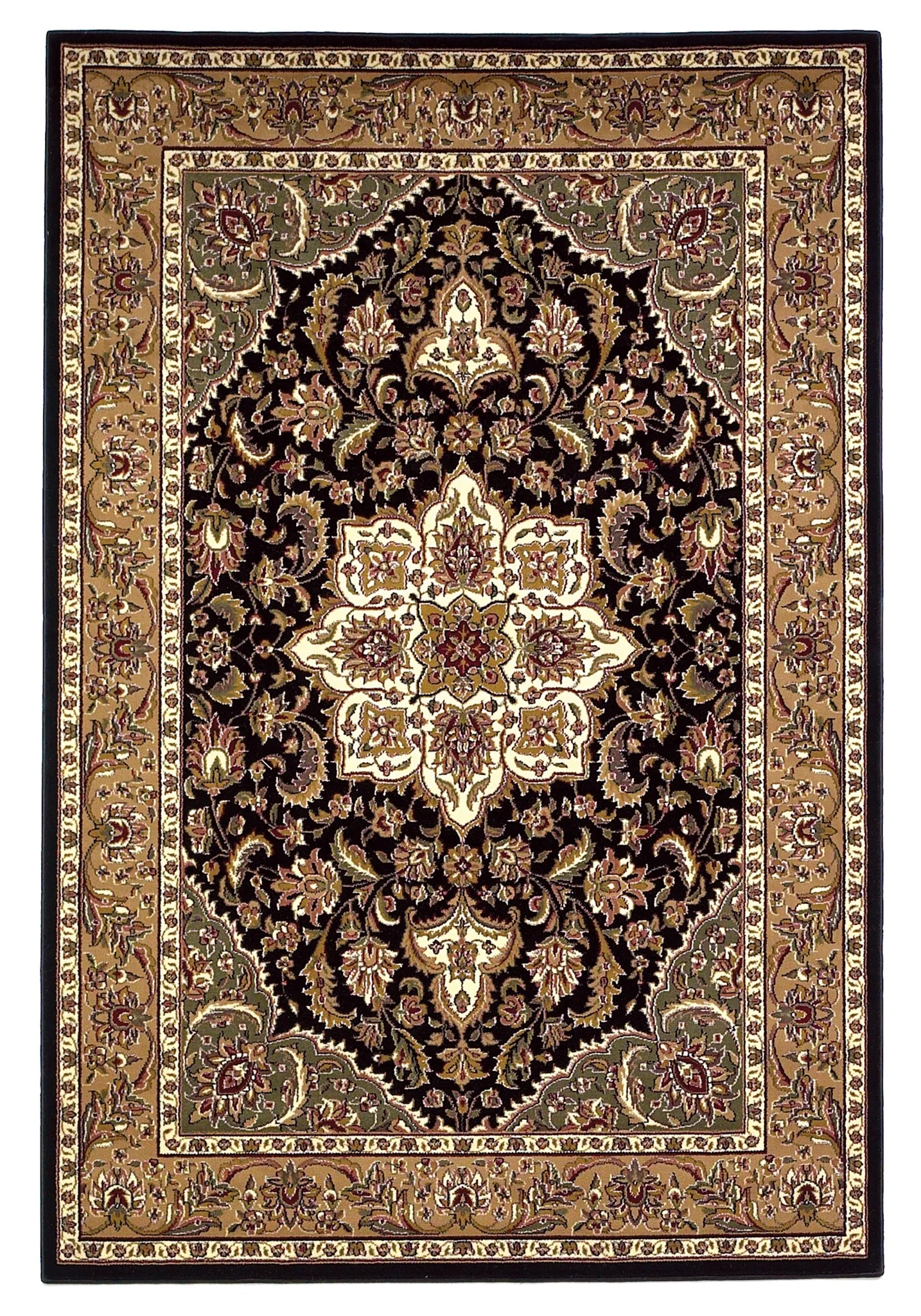 Black:Beige Kashan Medallion Cambridge.jpg