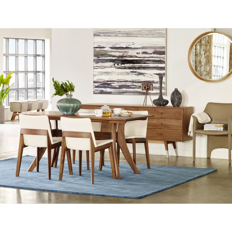 Florence Rectangular Dining Table Small Walnut — Miller's Home Furnishings